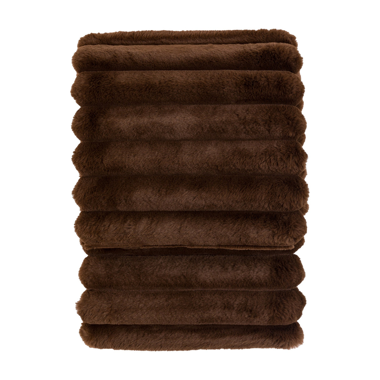 Ribbed Faux Fur Throw