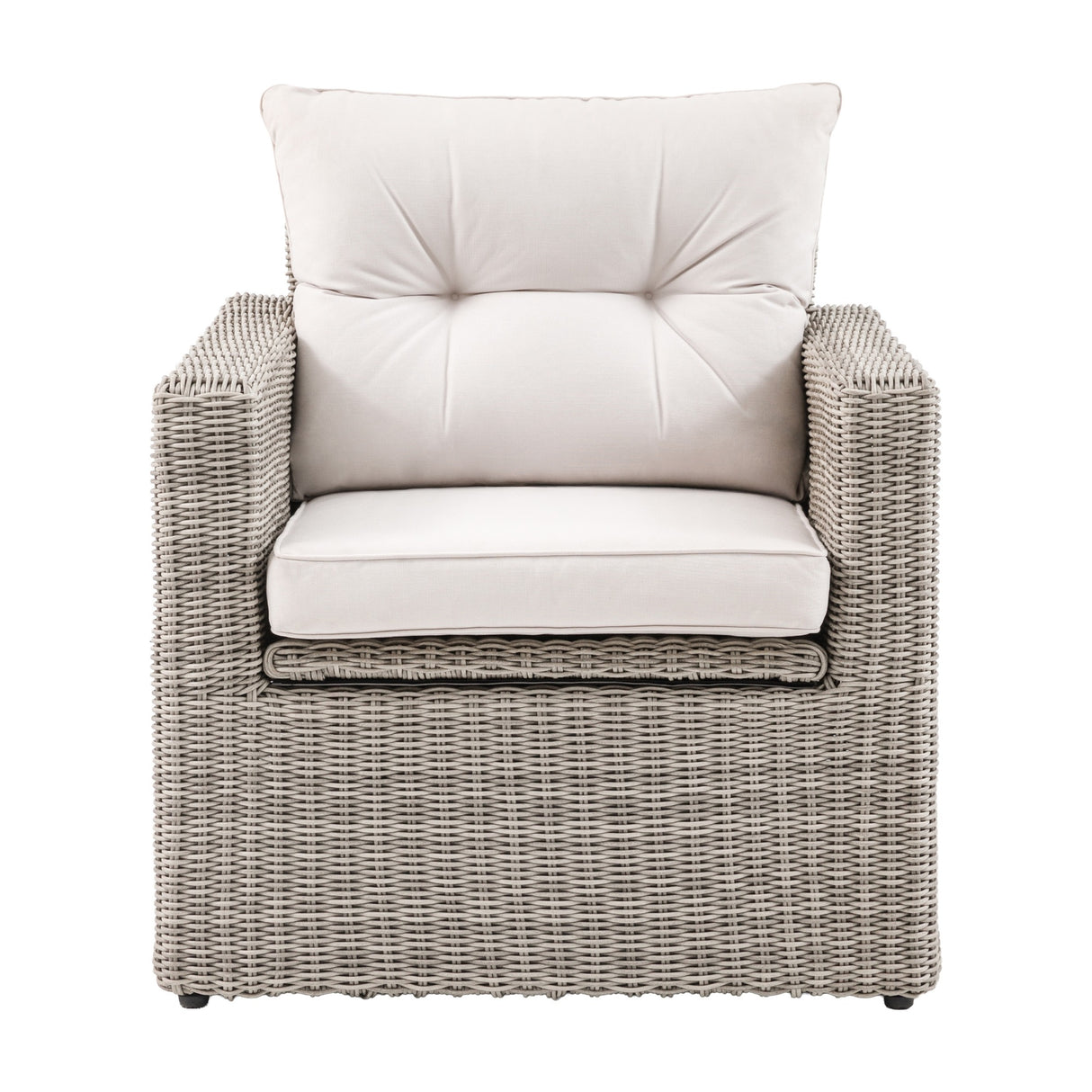 Porto Rattan Garden Armchair – Grey