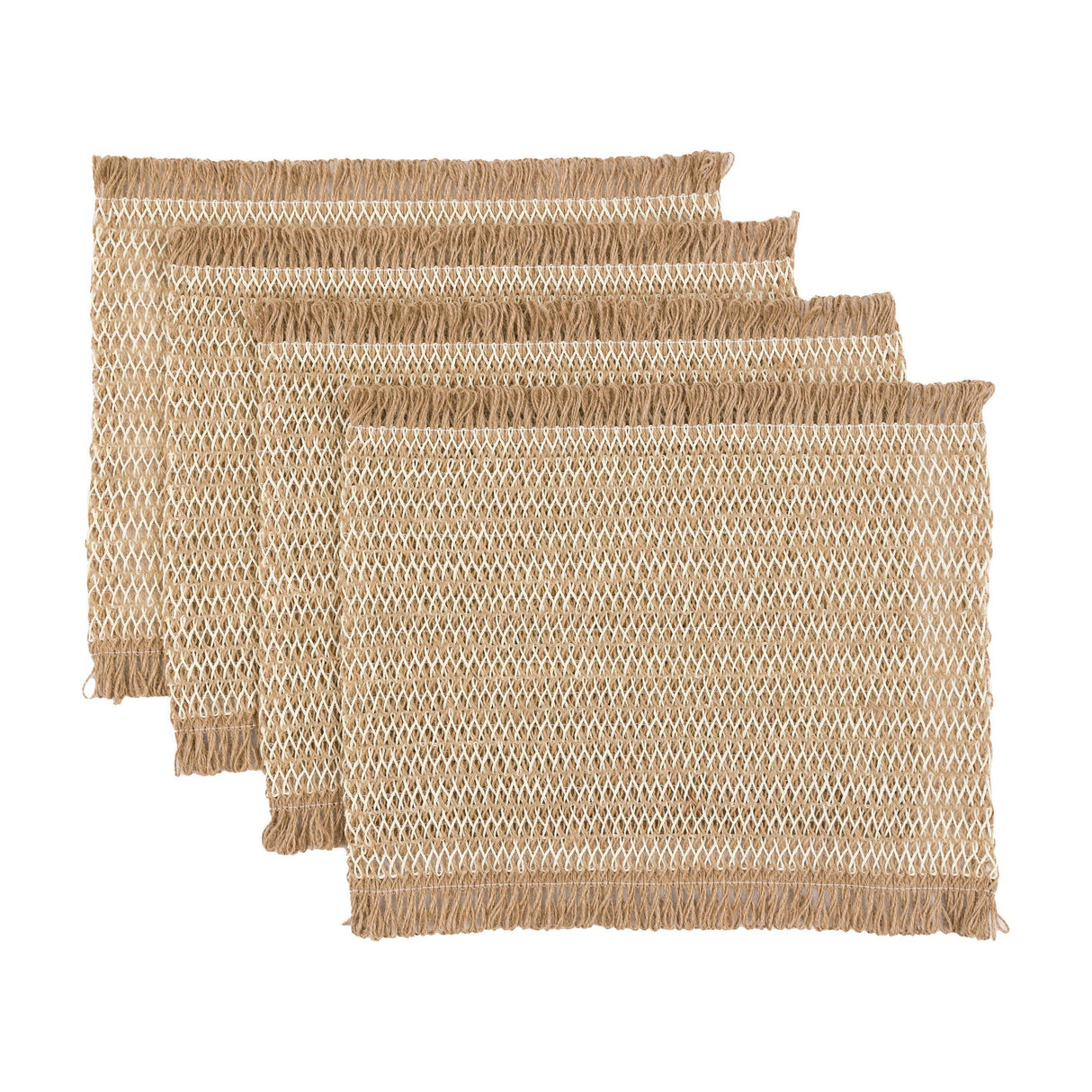 Striped Jute Placemats Set of 4 – Natural