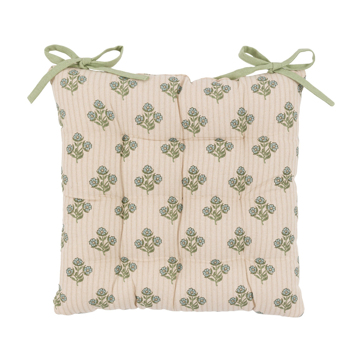 Floret Stamp Seat Pads Set of 2 – Natural