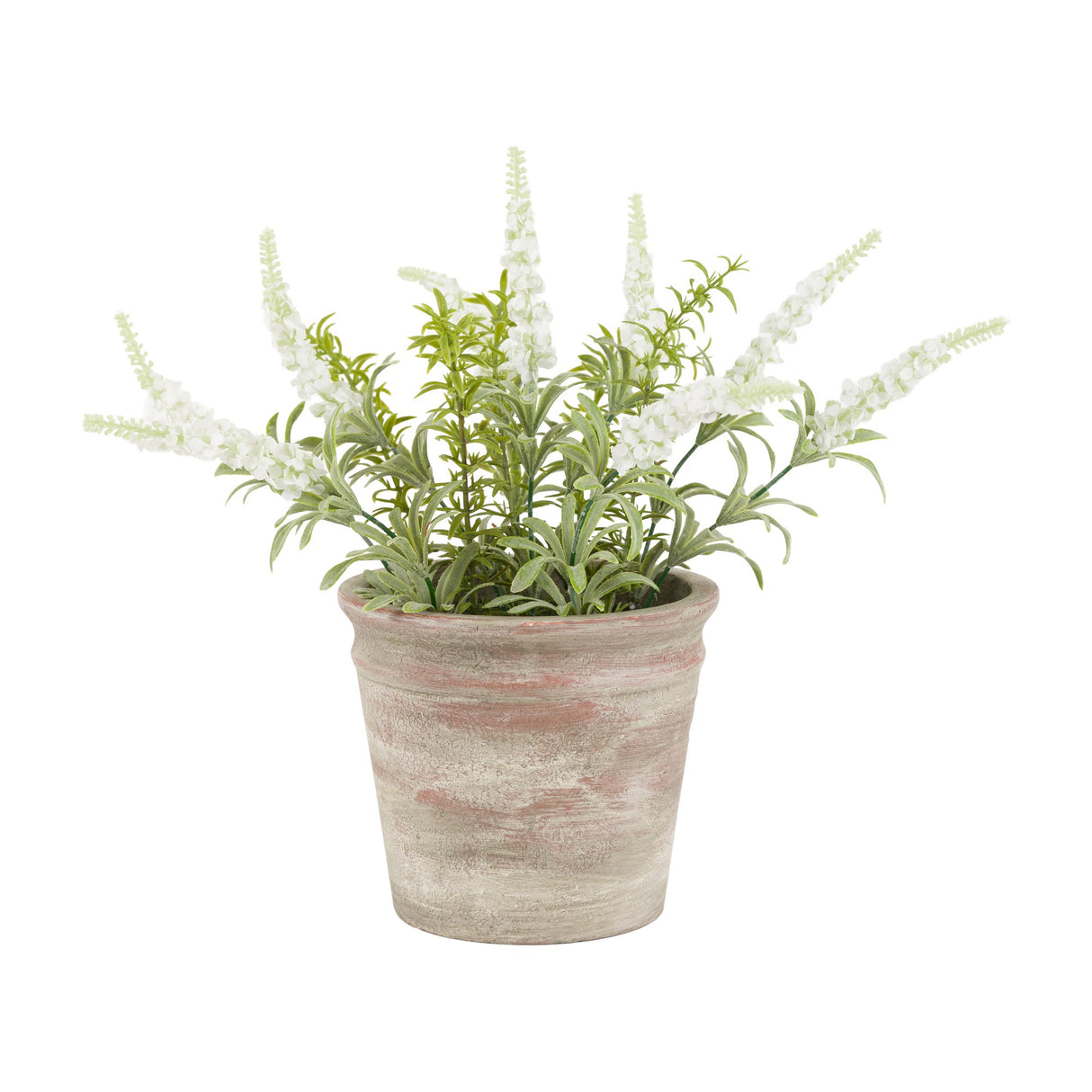 Artificial Lavender in Rustic Pot
