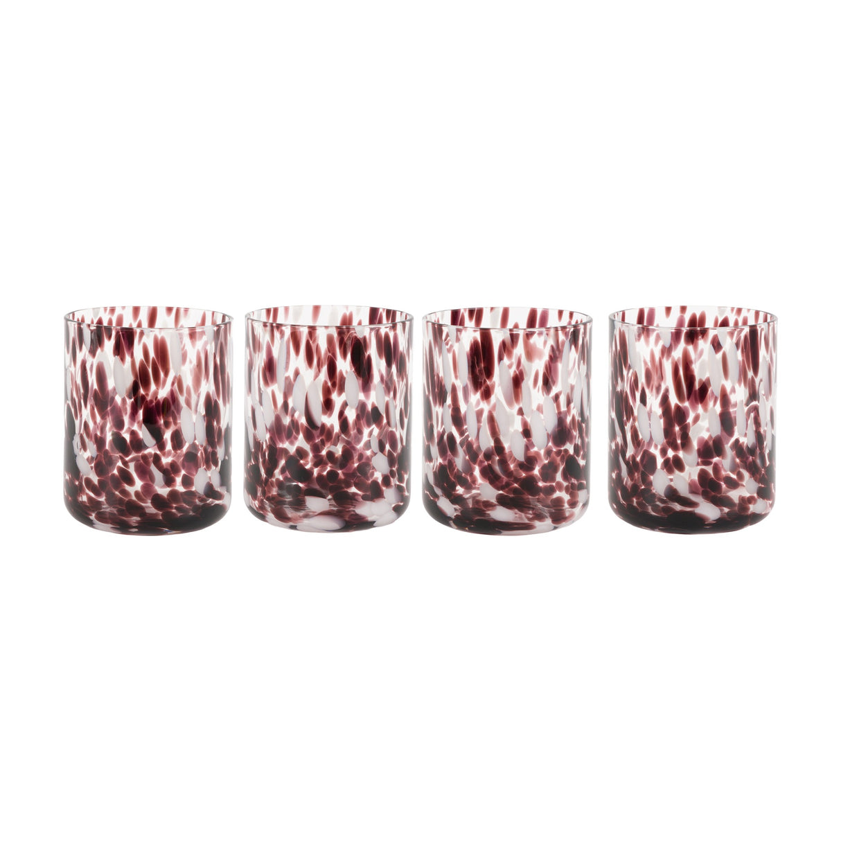 Confetti Tumbler Glasses – Burgundy