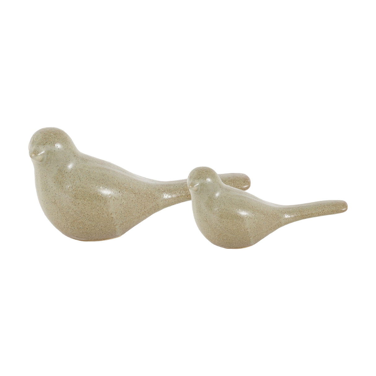 Rustic Bird Sculpture Set of 2 – Green