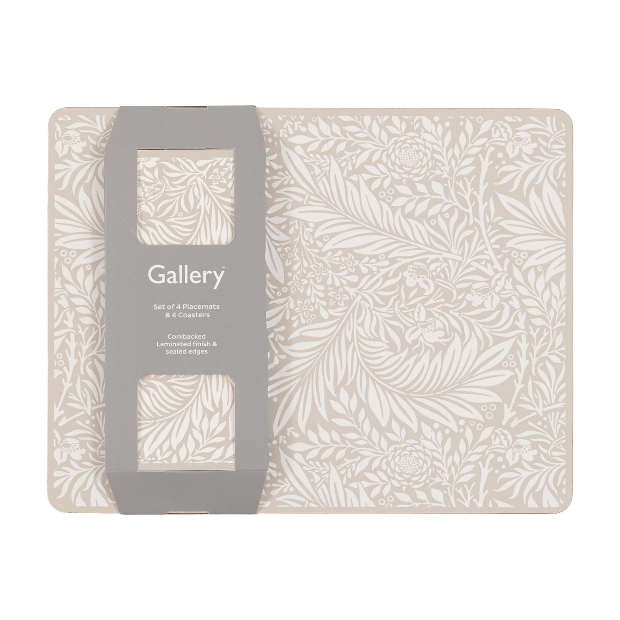 Farmhouse Leaf Placemat and Coaster Set of 4