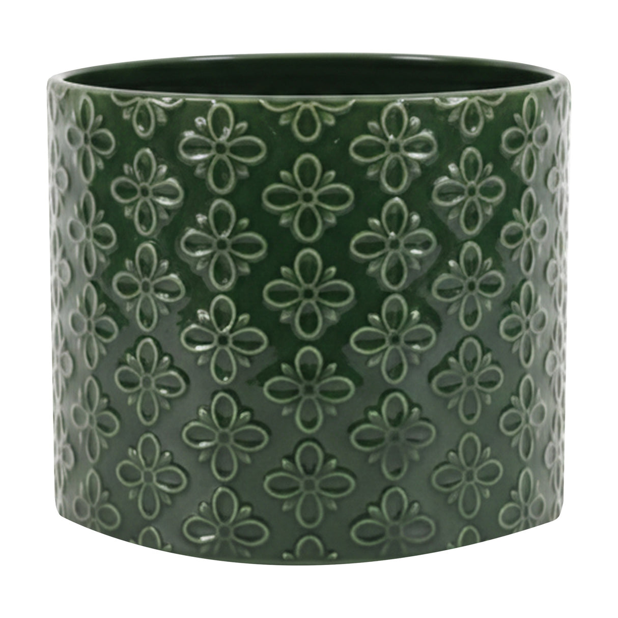 Selva Embossed Ceramic Planter