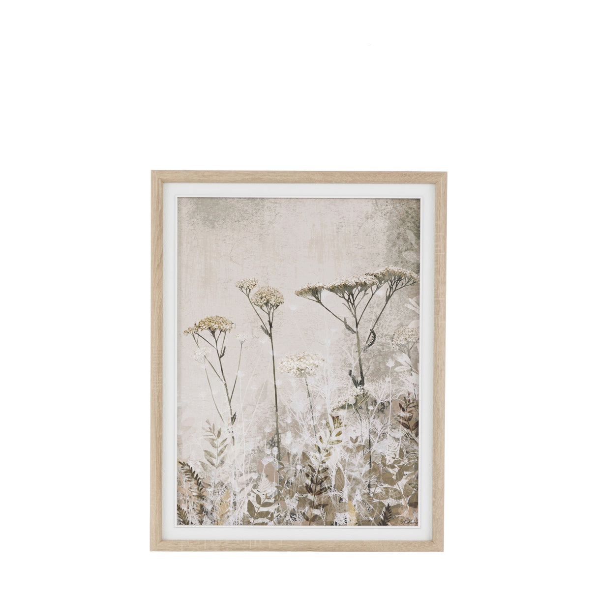 Simplicity Framed Wildflower Canvas – Neutral