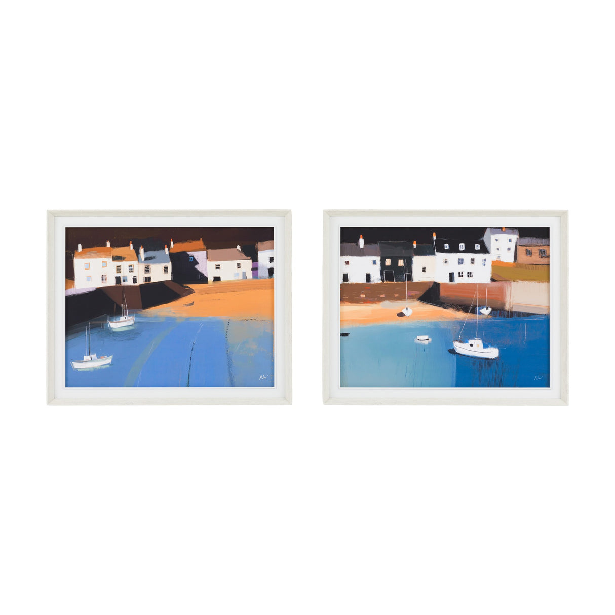 Heading Out Framed Canvas Set of 2 – Blue