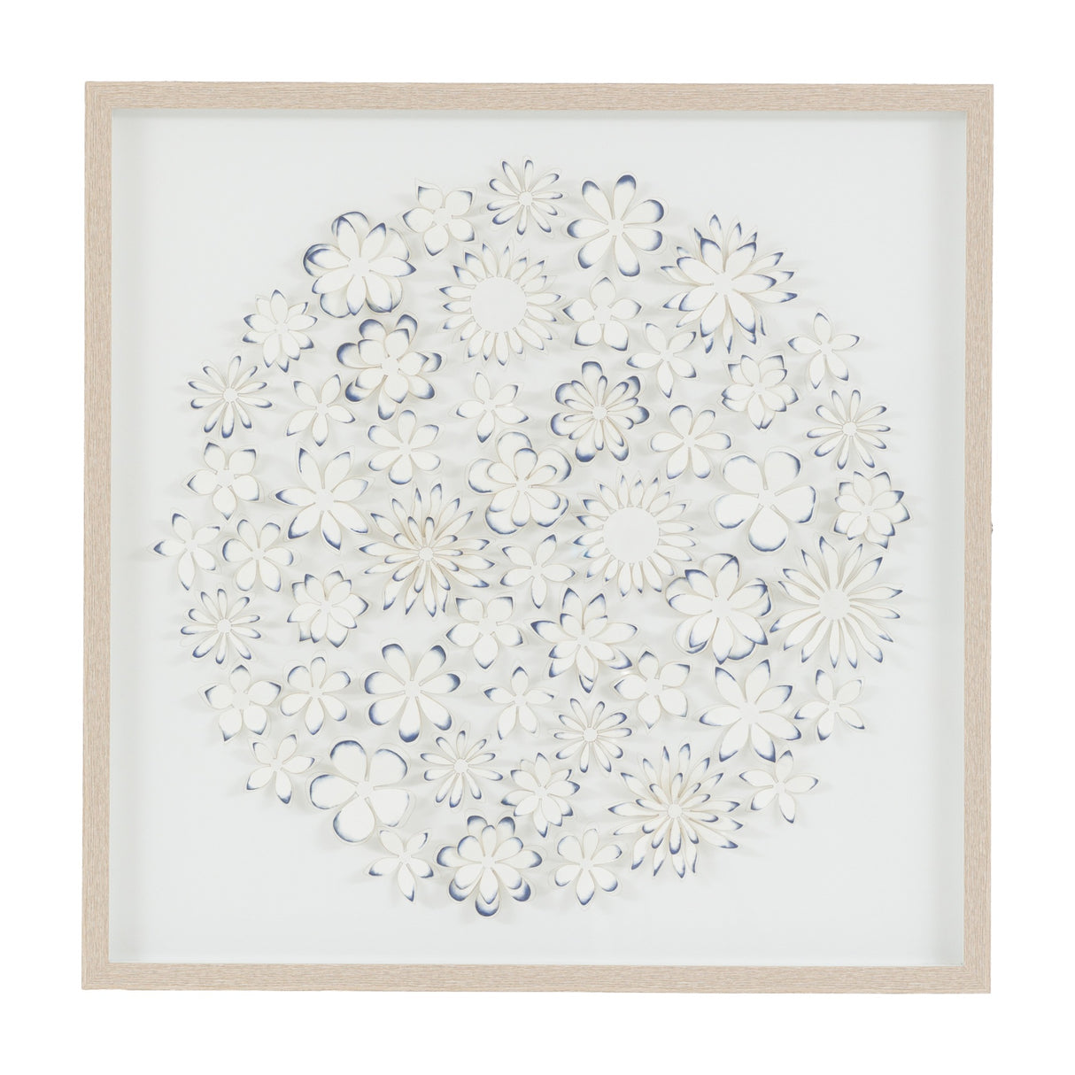 Unfurling Petals Framed Paper Art – White