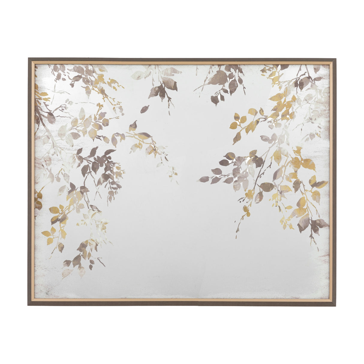 Japanese Garden Mirror Framed Art – Gold