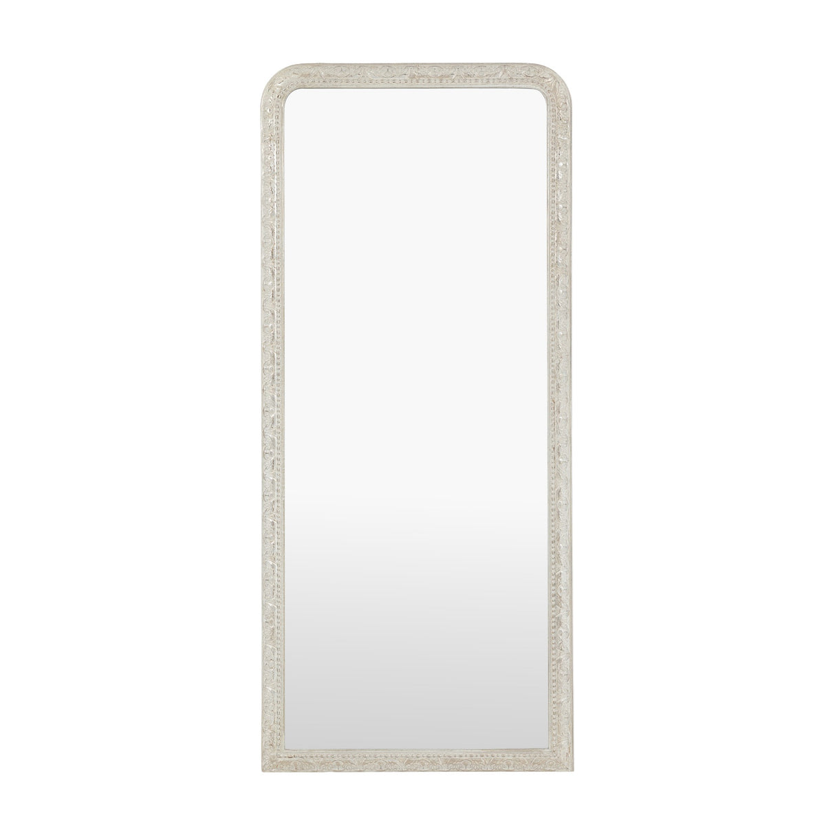 Romana Carved Leaner Mirror – Grey