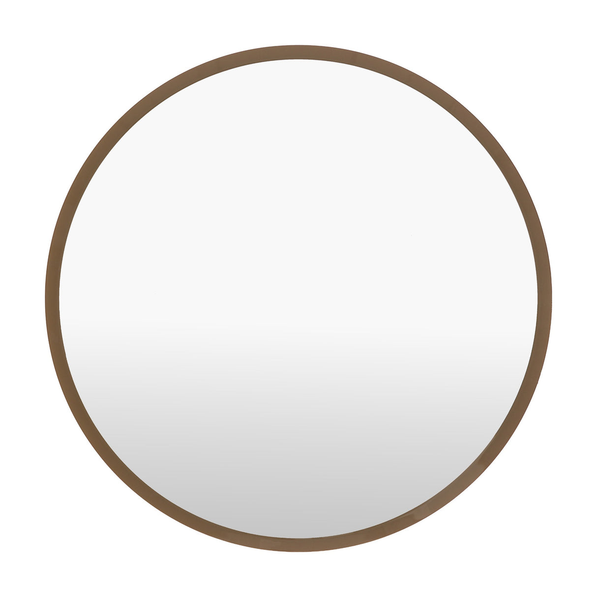 Gallery Direct Bistro Round Mirror in Chocolate, a circular wall mirror with a slim low-profile brown frame, shown on a plain white background.