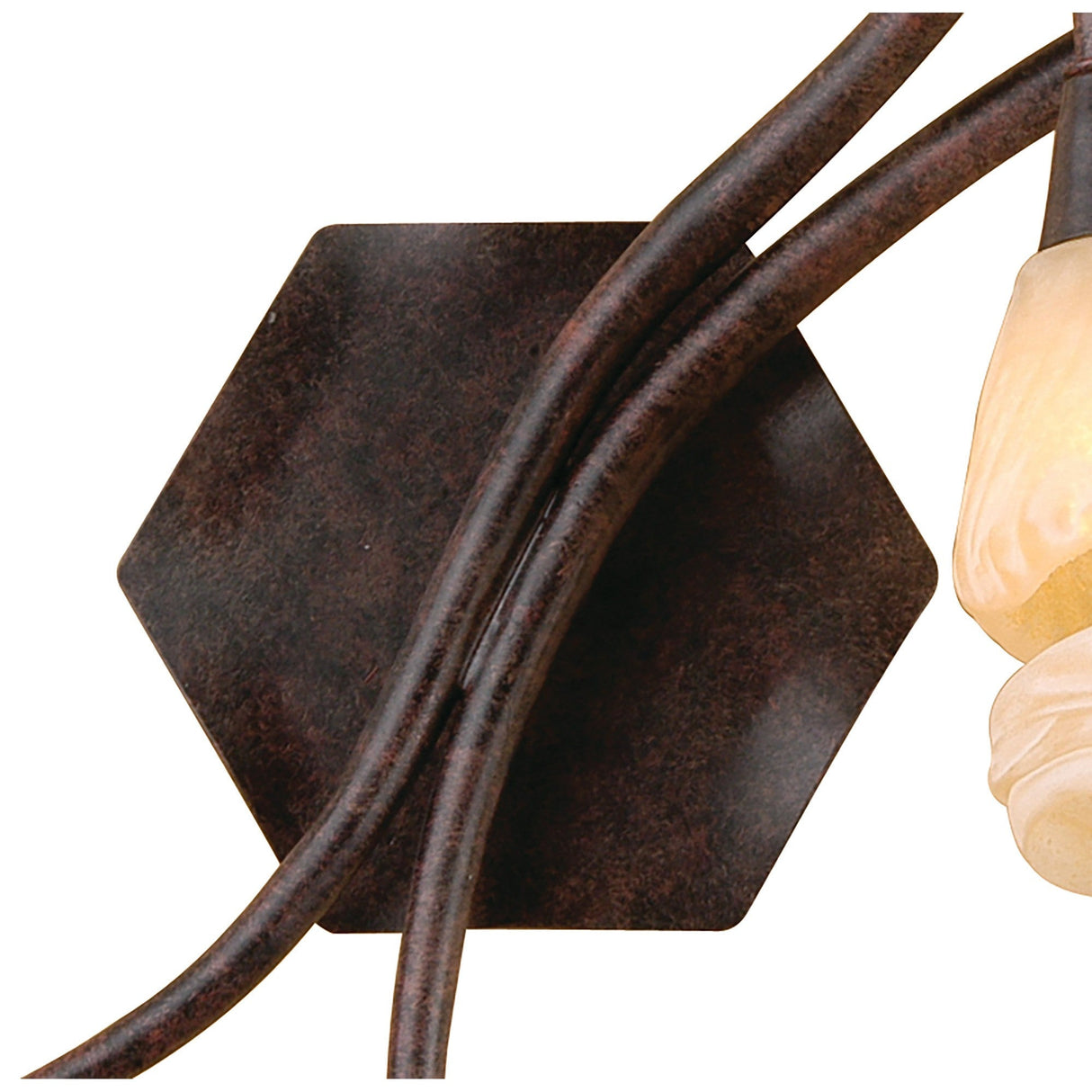 Gaudi Right 2 Light Wall Light - Brown/Amber