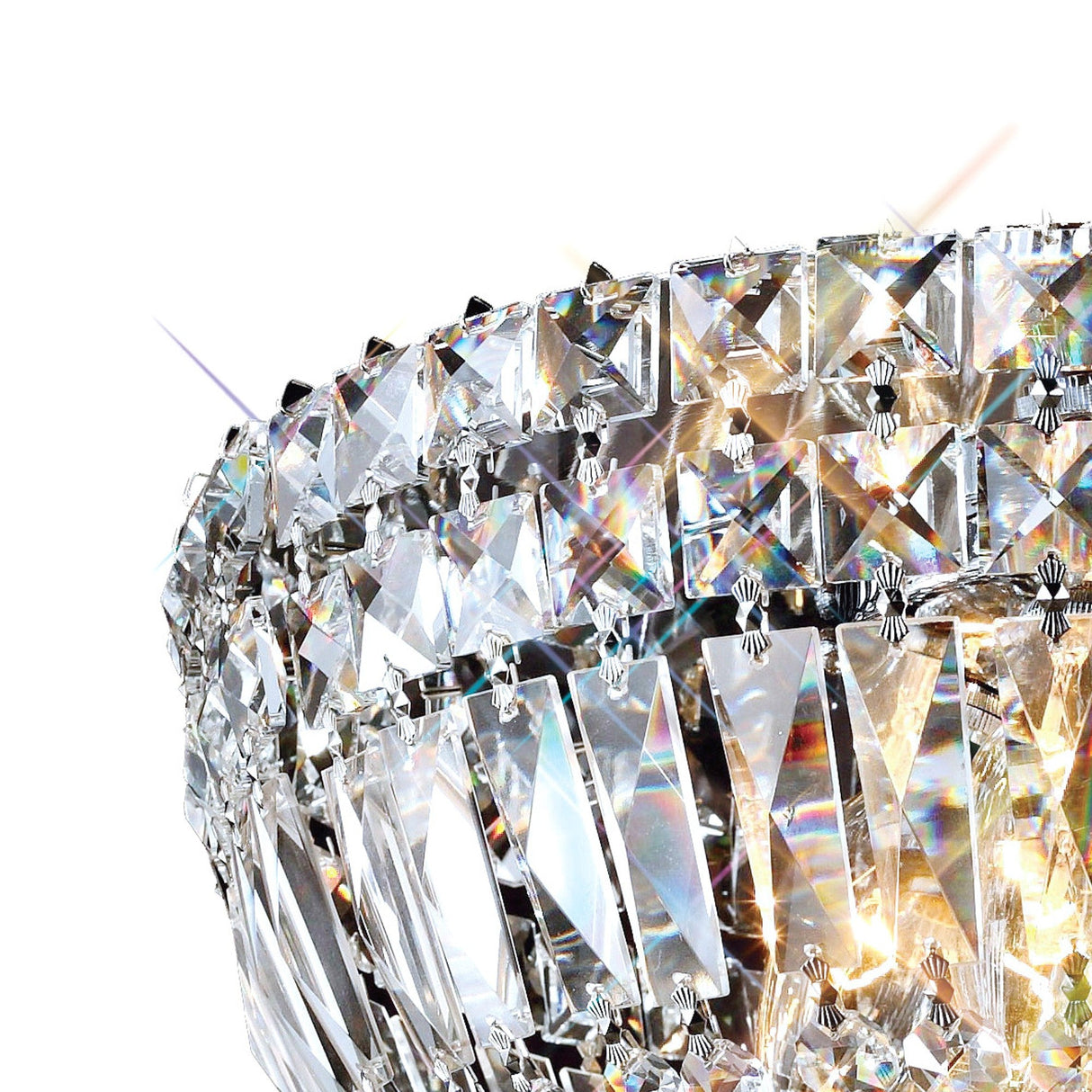 Georgina 3 Light Crystal Flush Ceiling Light - Polished Chrome