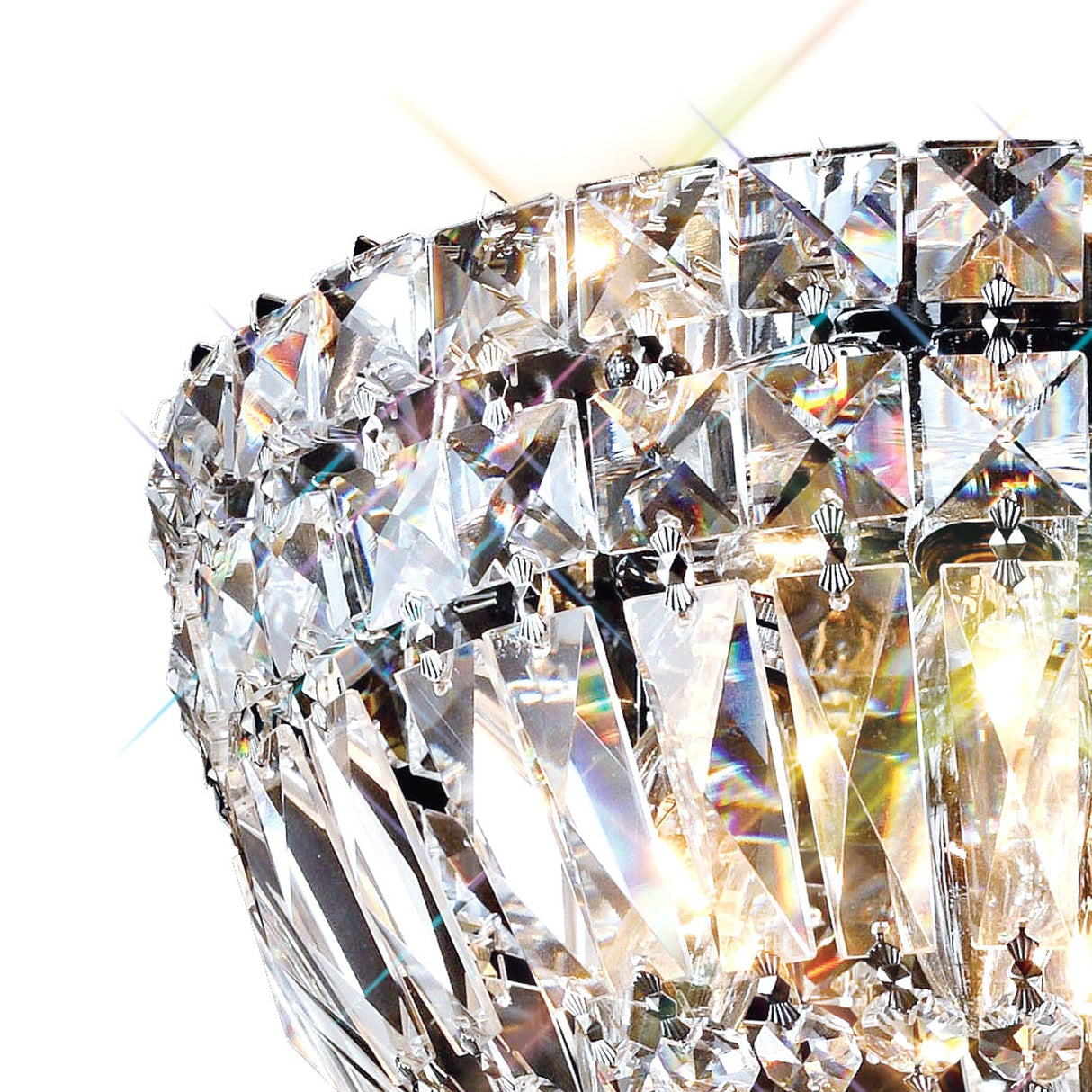 Georgina 4 Light Crystal Flush Ceiling Light - Polished Chrome