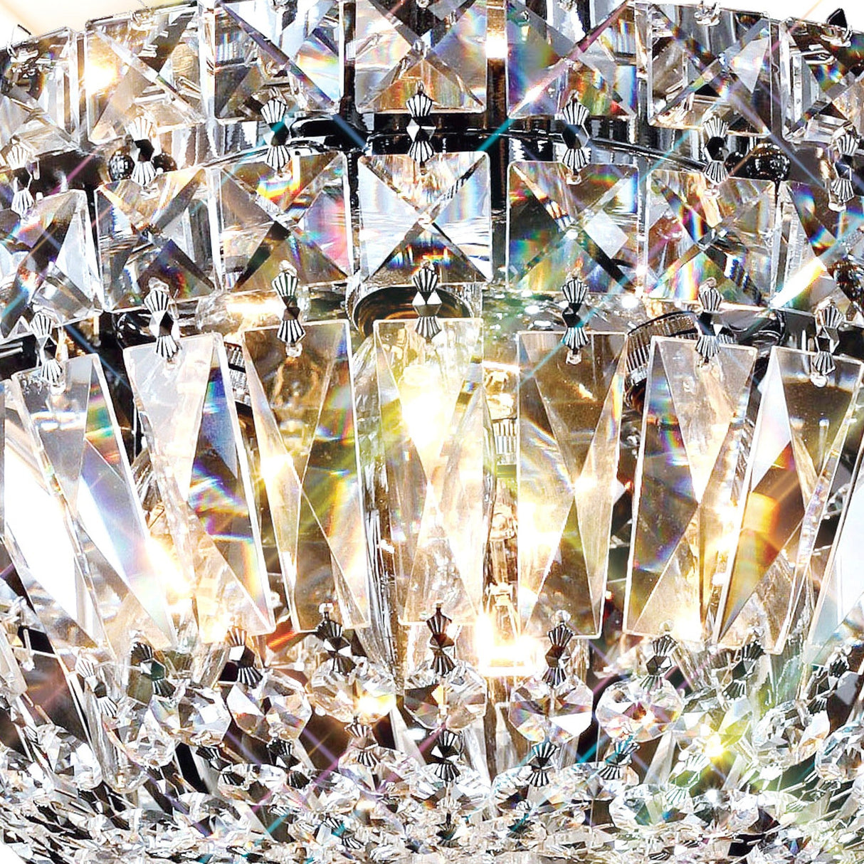 Georgina 4 Light Crystal Flush Ceiling Light - Polished Chrome