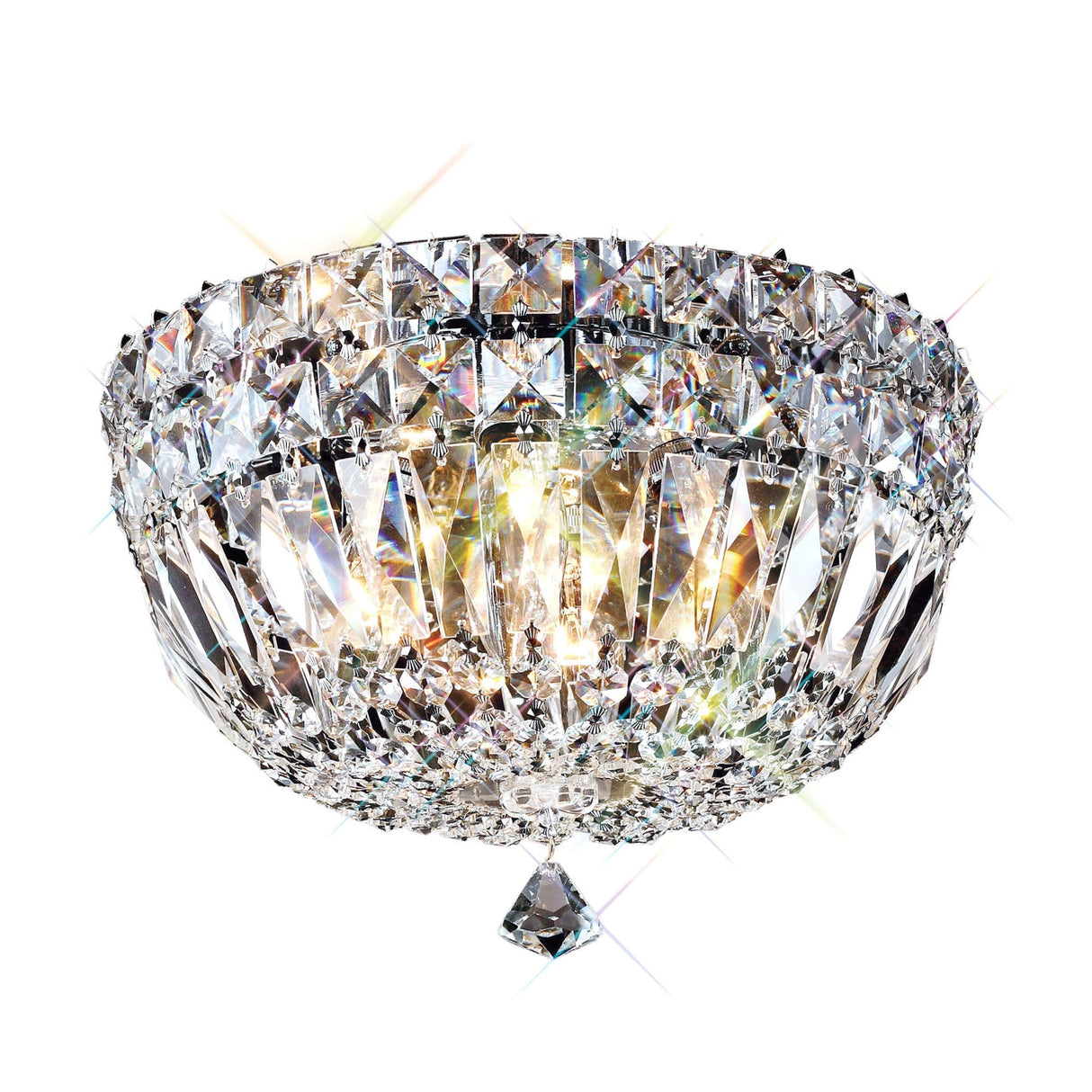 Georgina 4 Light Crystal Flush Ceiling Light - Polished Chrome