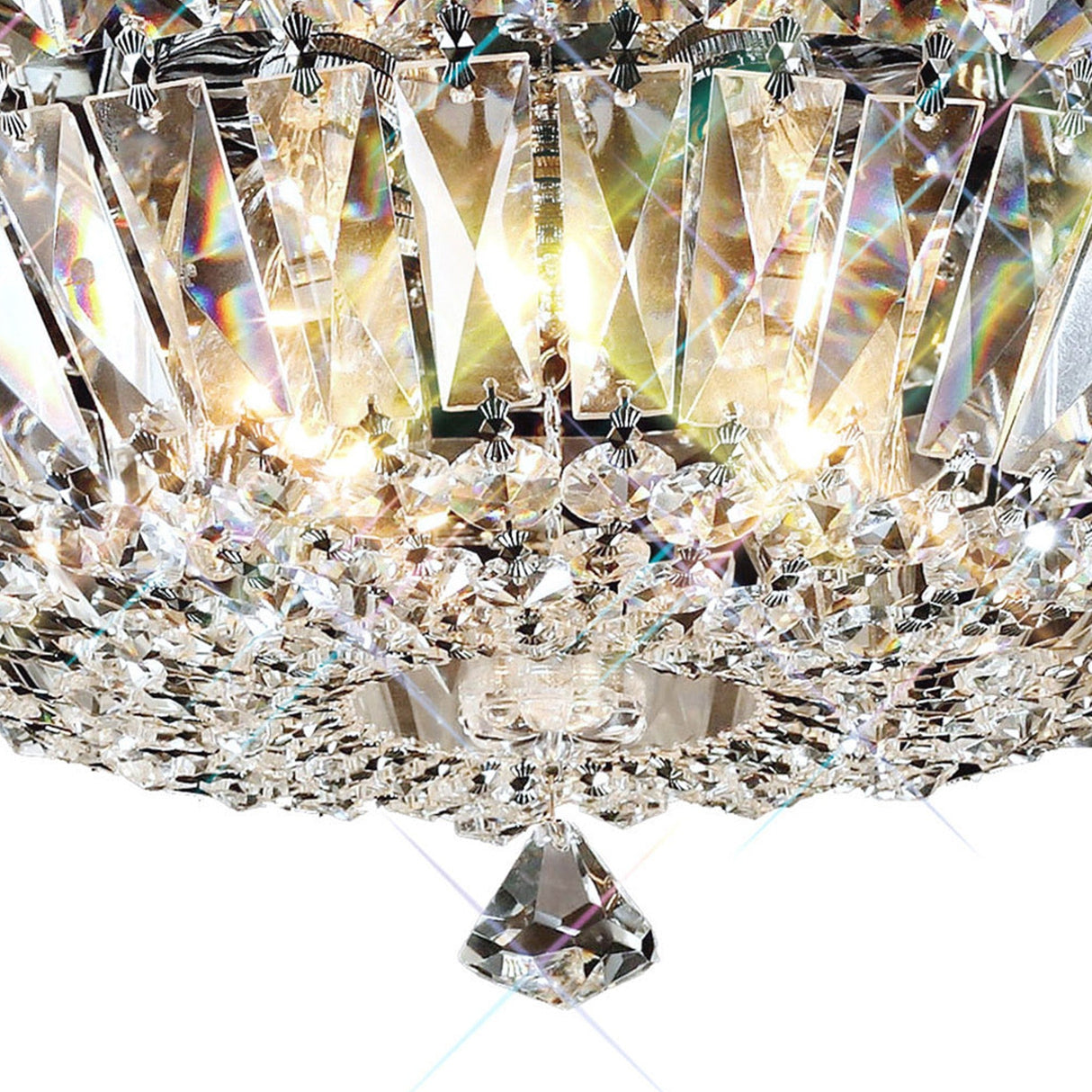 Georgina 5 Light Crystal Flush Ceiling Light - Polished Chrome