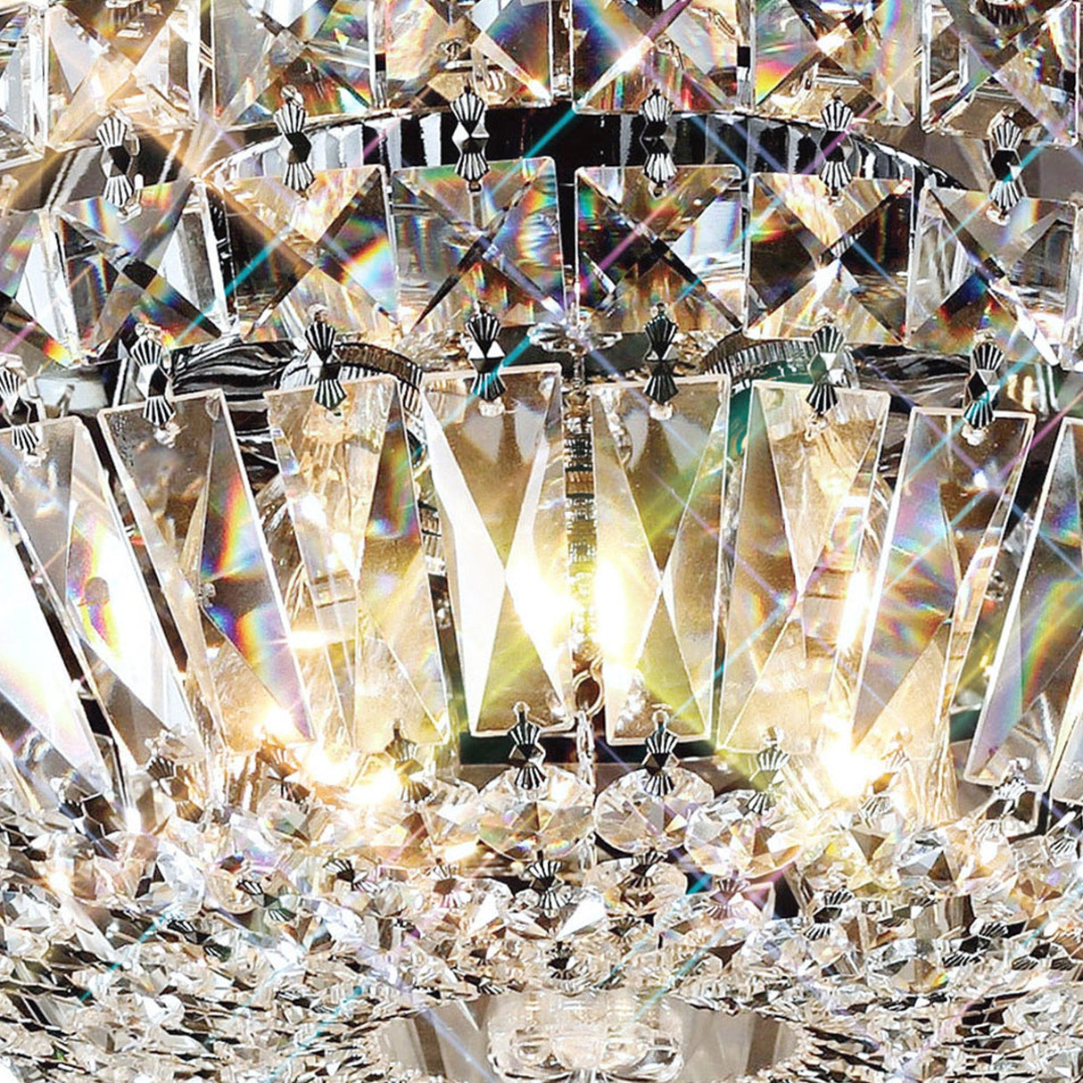 Georgina 5 Light Crystal Flush Ceiling Light - Polished Chrome