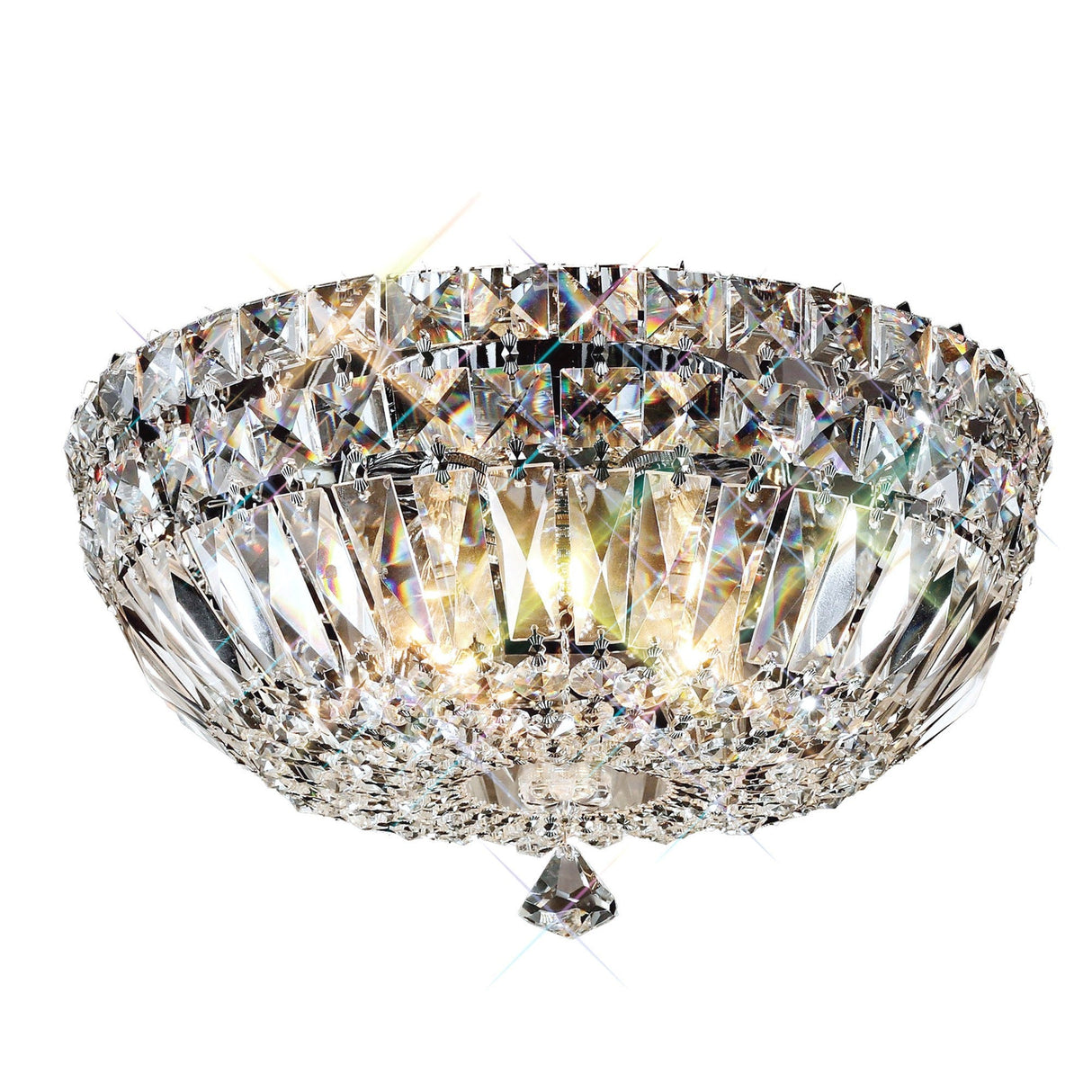 Georgina 5 Light Crystal Flush Ceiling Light - Polished Chrome