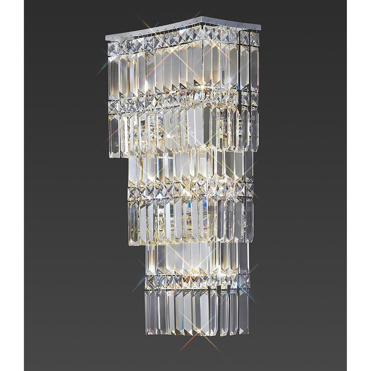 Gianni 4 Light Crystal Wall Light - Polished Chrome