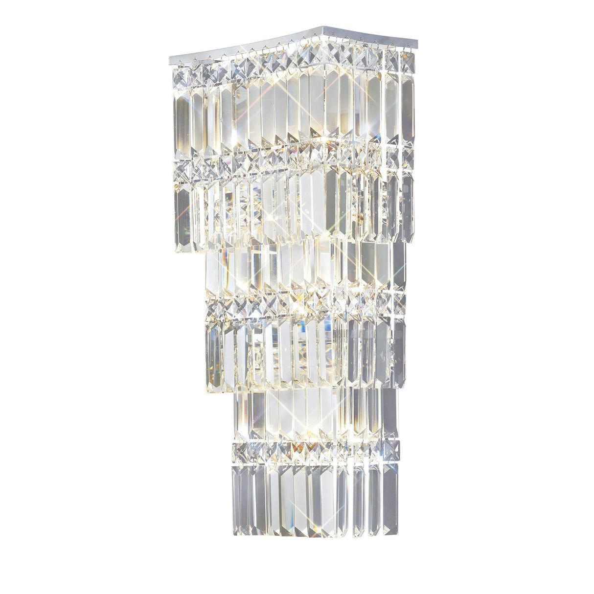 Gianni 4 Light Crystal Wall Light - Polished Chrome