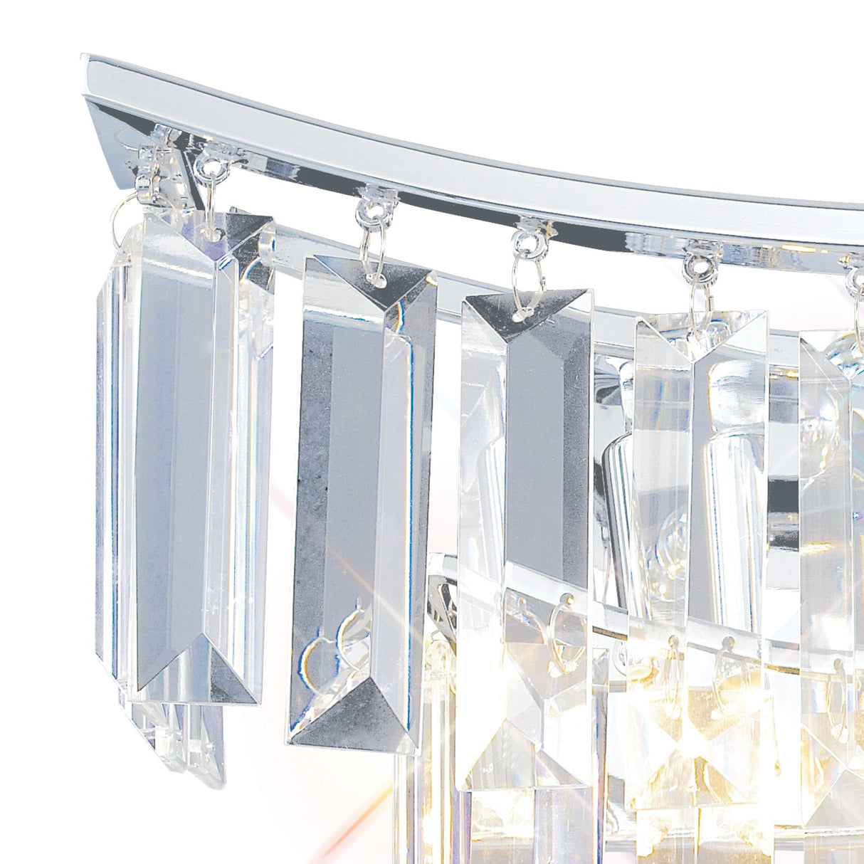 Gianni 2 Light Crystal Wall Light - Polished Chrome