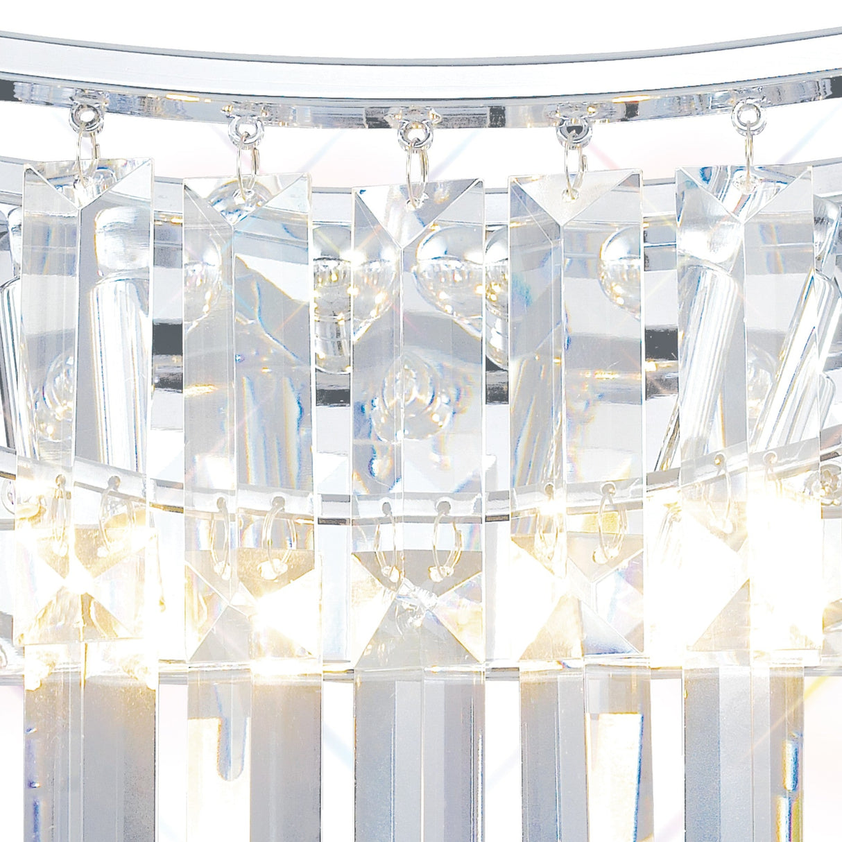 Gianni 2 Light Crystal Wall Light - Polished Chrome