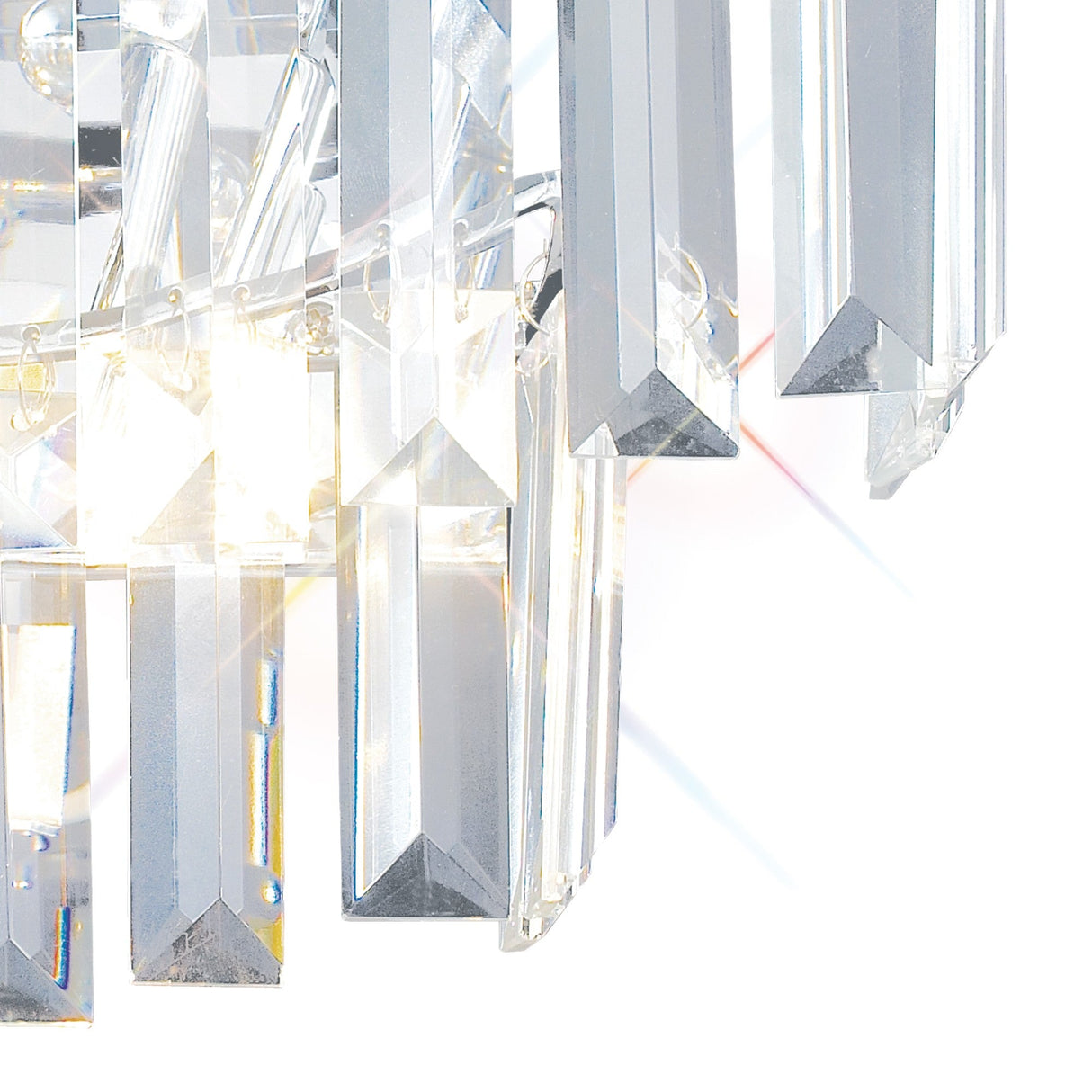 Gianni 2 Light Crystal Wall Light - Polished Chrome