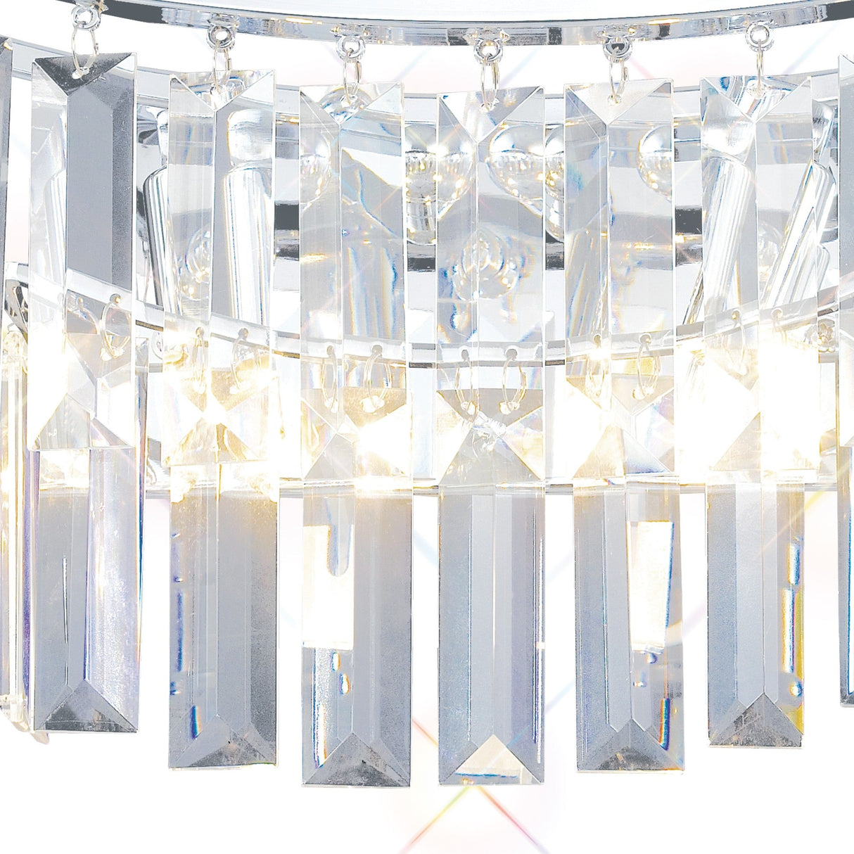 Gianni 2 Light Crystal Wall Light - Polished Chrome