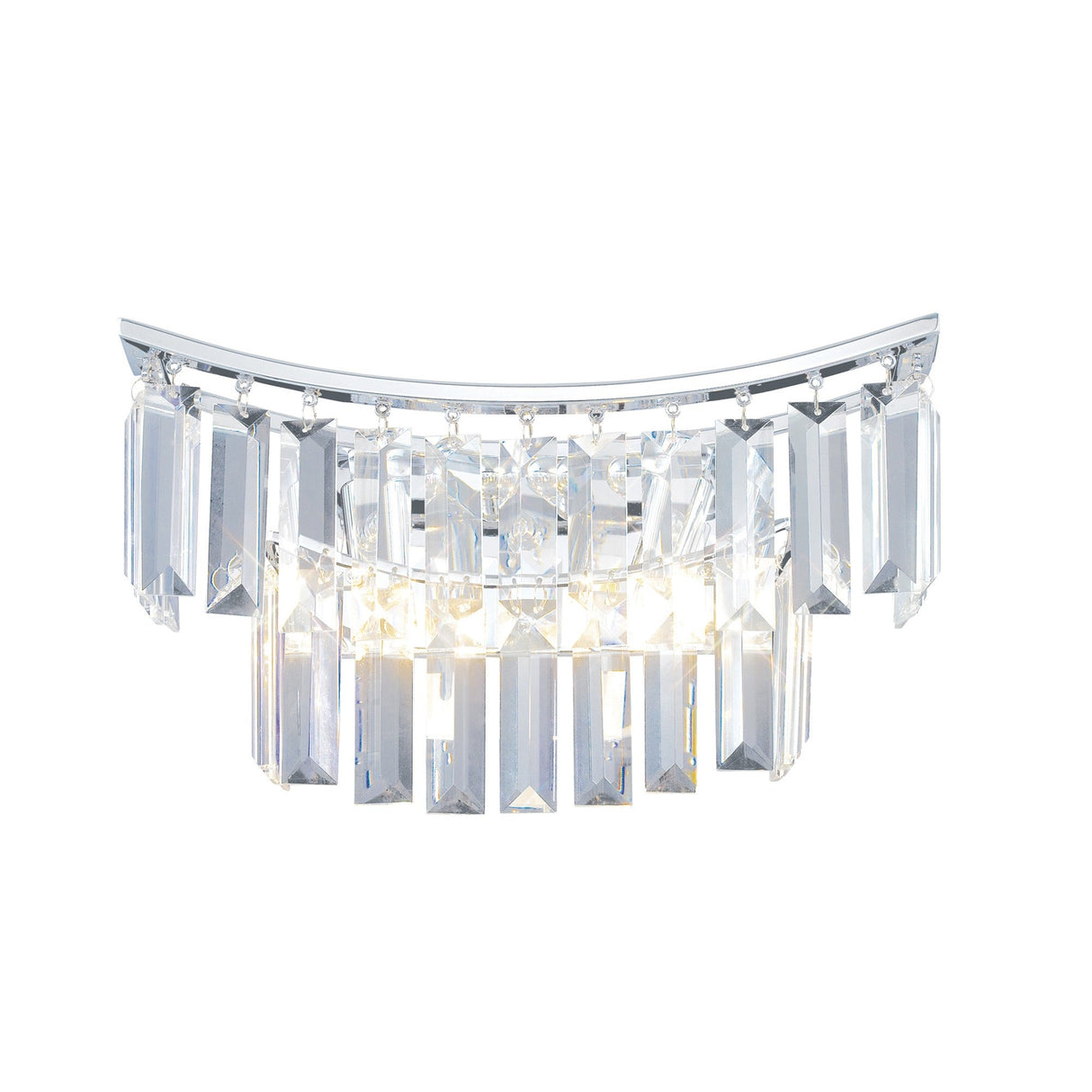 Gianni 2 Light Crystal Wall Light - Polished Chrome