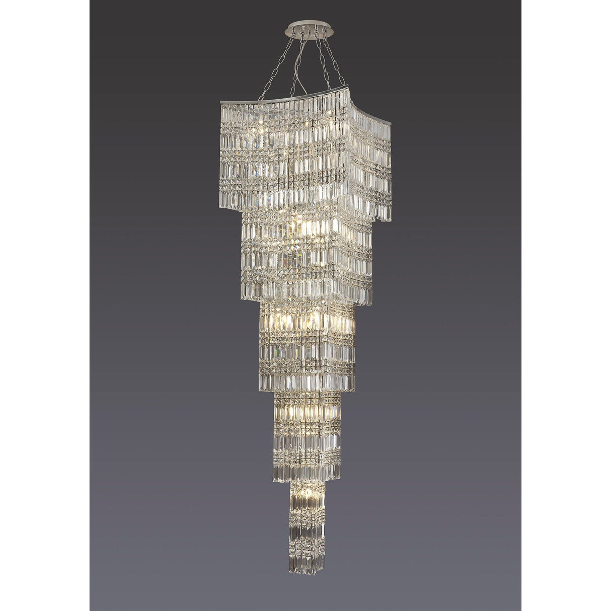 Gianni 5 Tier 15 Light Crystal Chandelier - Polished Chrome