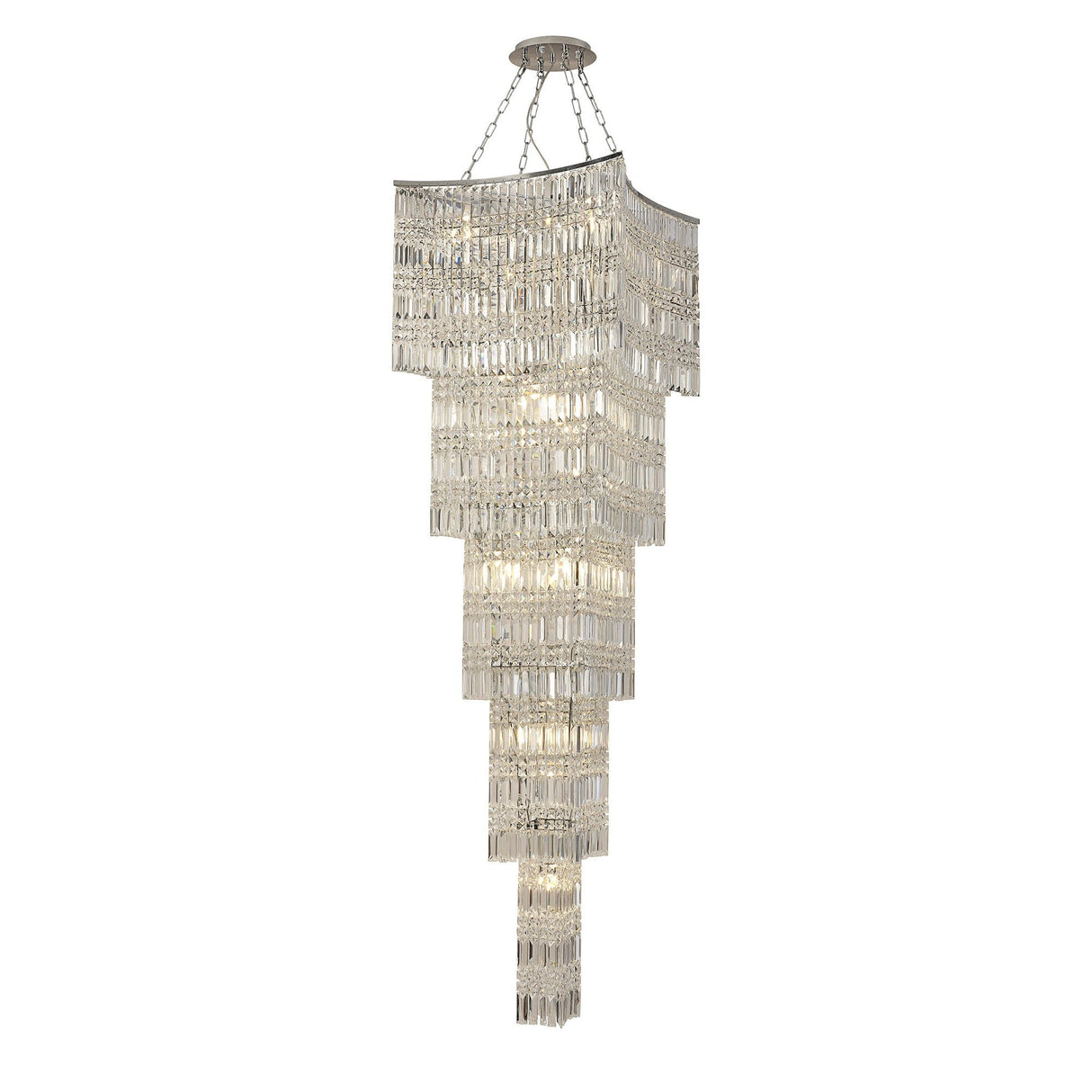 Gianni 5 Tier 15 Light Crystal Chandelier - Polished Chrome