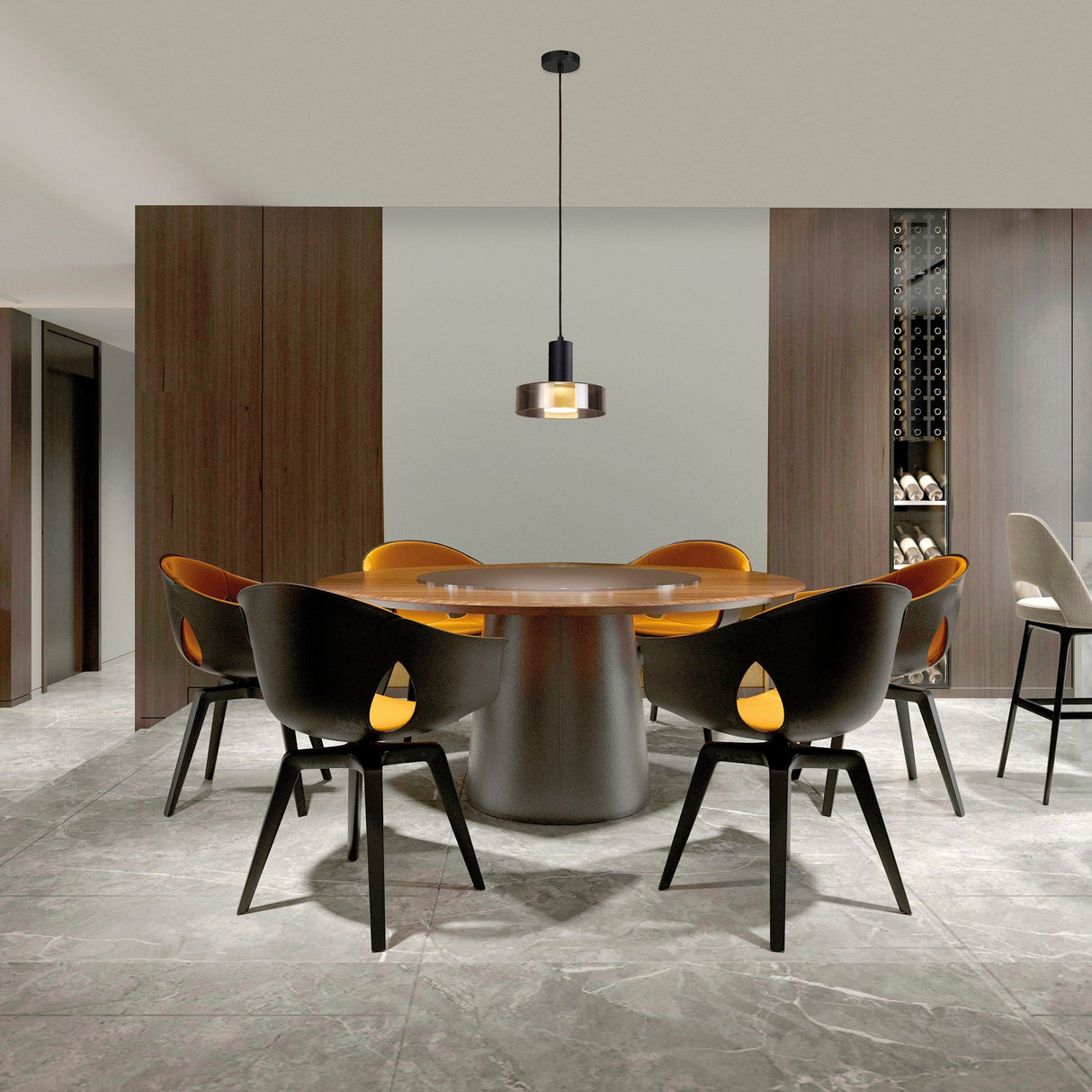 Gin 22cm 1 Light Pendant Light - Black