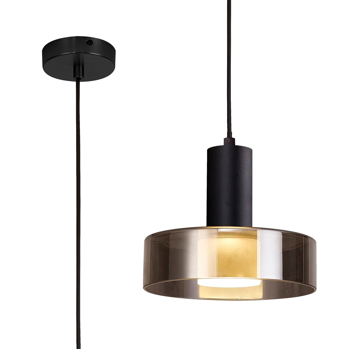 Gin 22cm 1 Light Pendant Light - Black