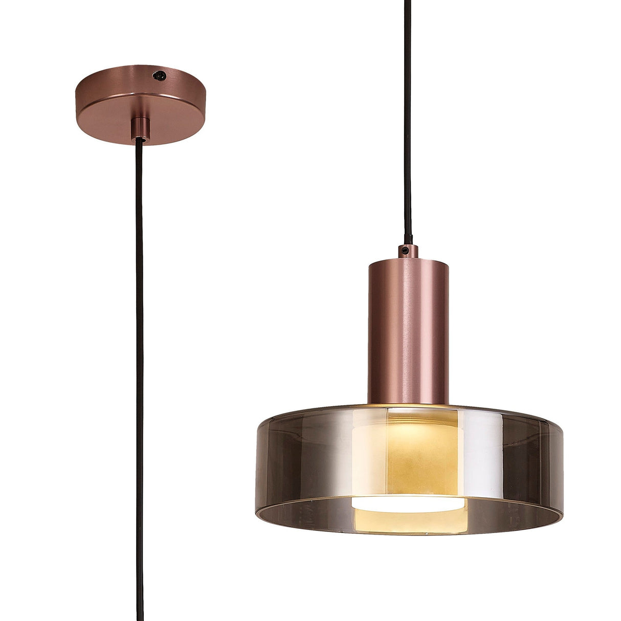 Gin 22cm 1 Light Pendant Light - Rose Gold