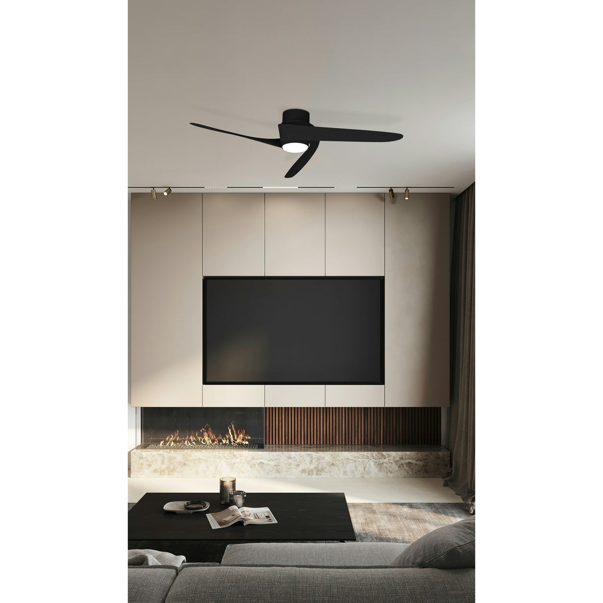 Groenland CCT Dimmable LED Ceiling Fan Light With Remote & APP Control - Black
