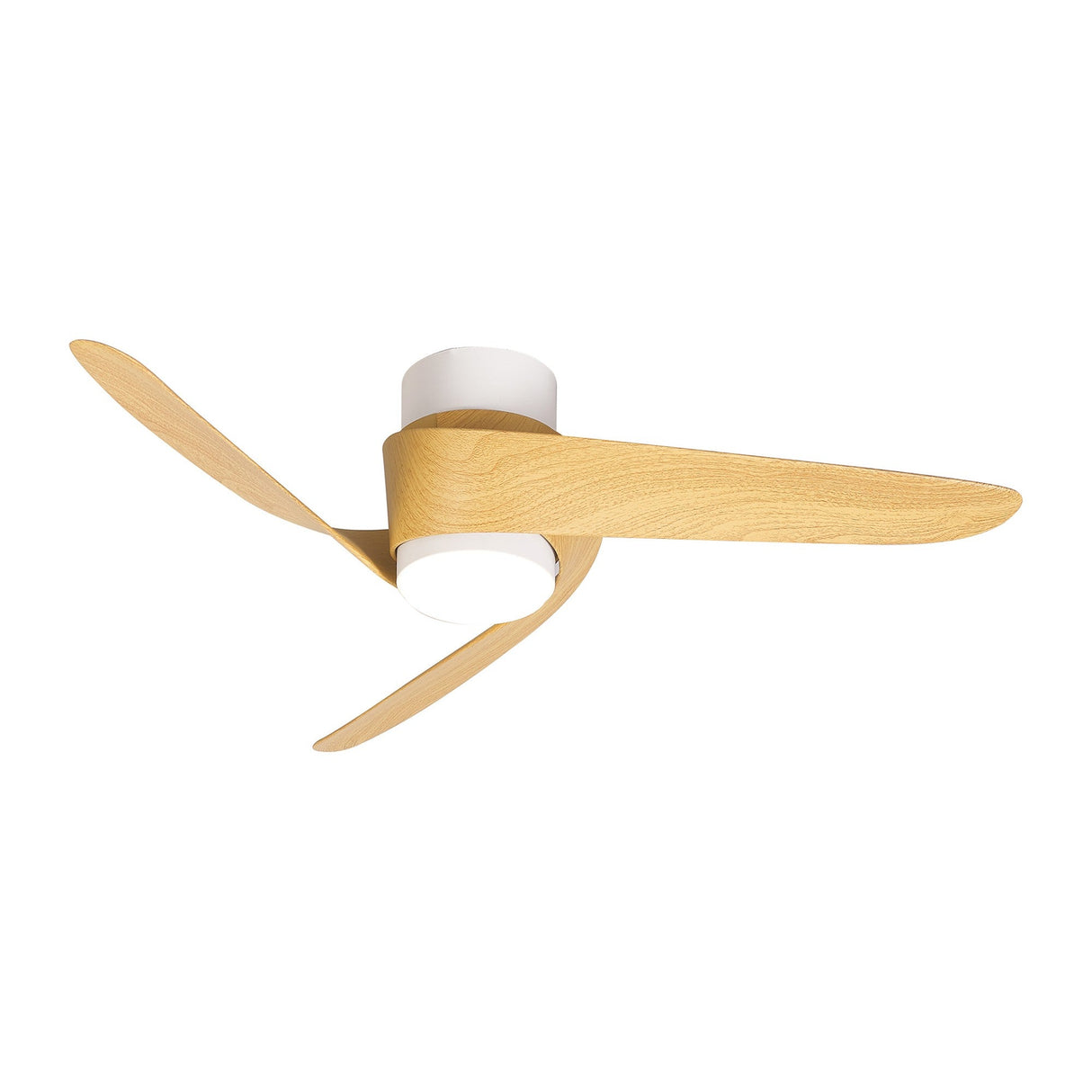 Groenland S CCT Dimmable LED Ceiling Fan Light With Remote Control - White/Brown