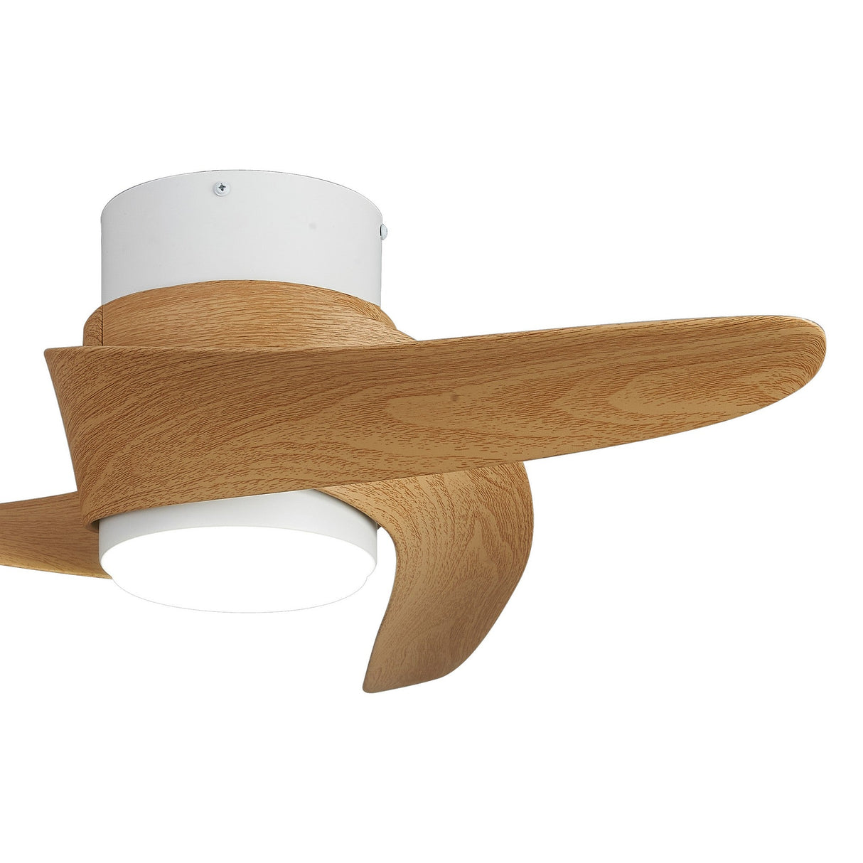 Groenland XS CCT Dimmable LED Ceiling Fan Light With Remote Control - Brown/White