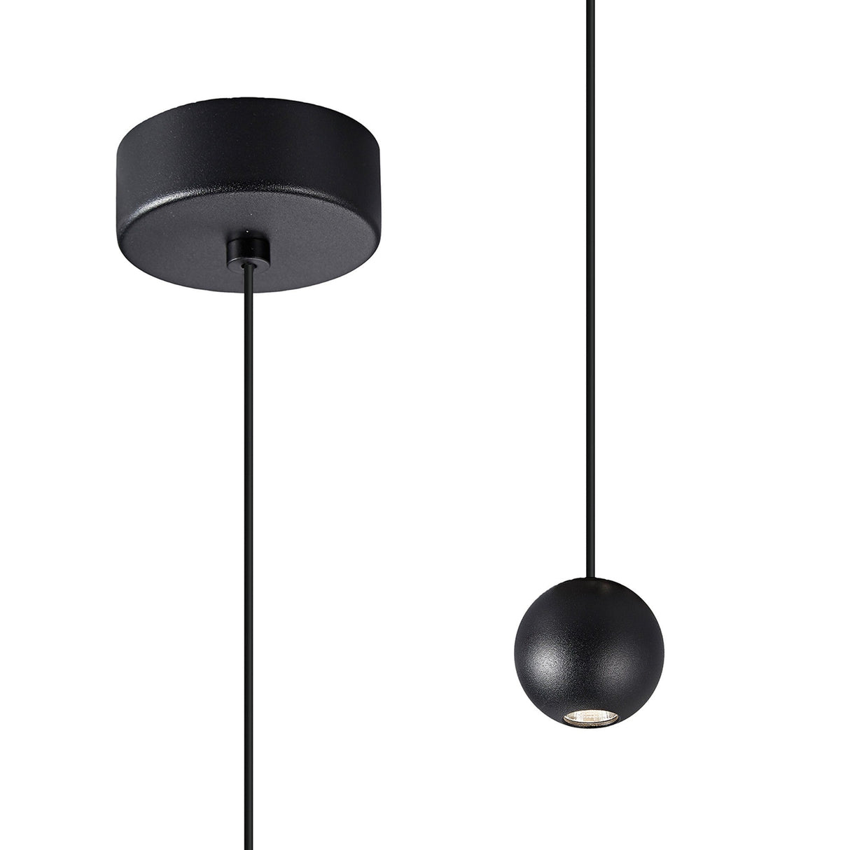Gruissan 5cm Ball LED Pendant Light 5W 3000K - Black