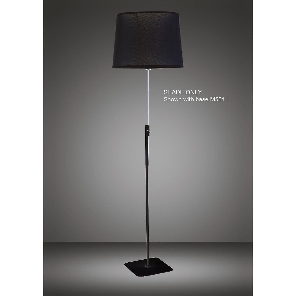Habana Round Floor Lamp Lampshade - Black, 30/35cm x 25cm