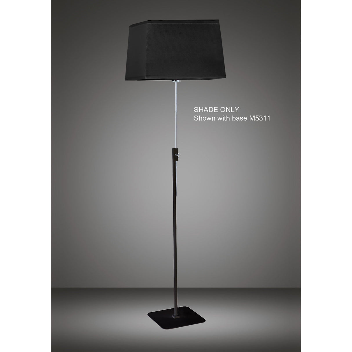 Habana Square Floor Lamp Lampshade - Black, 35.5/35.5cm x 25cm