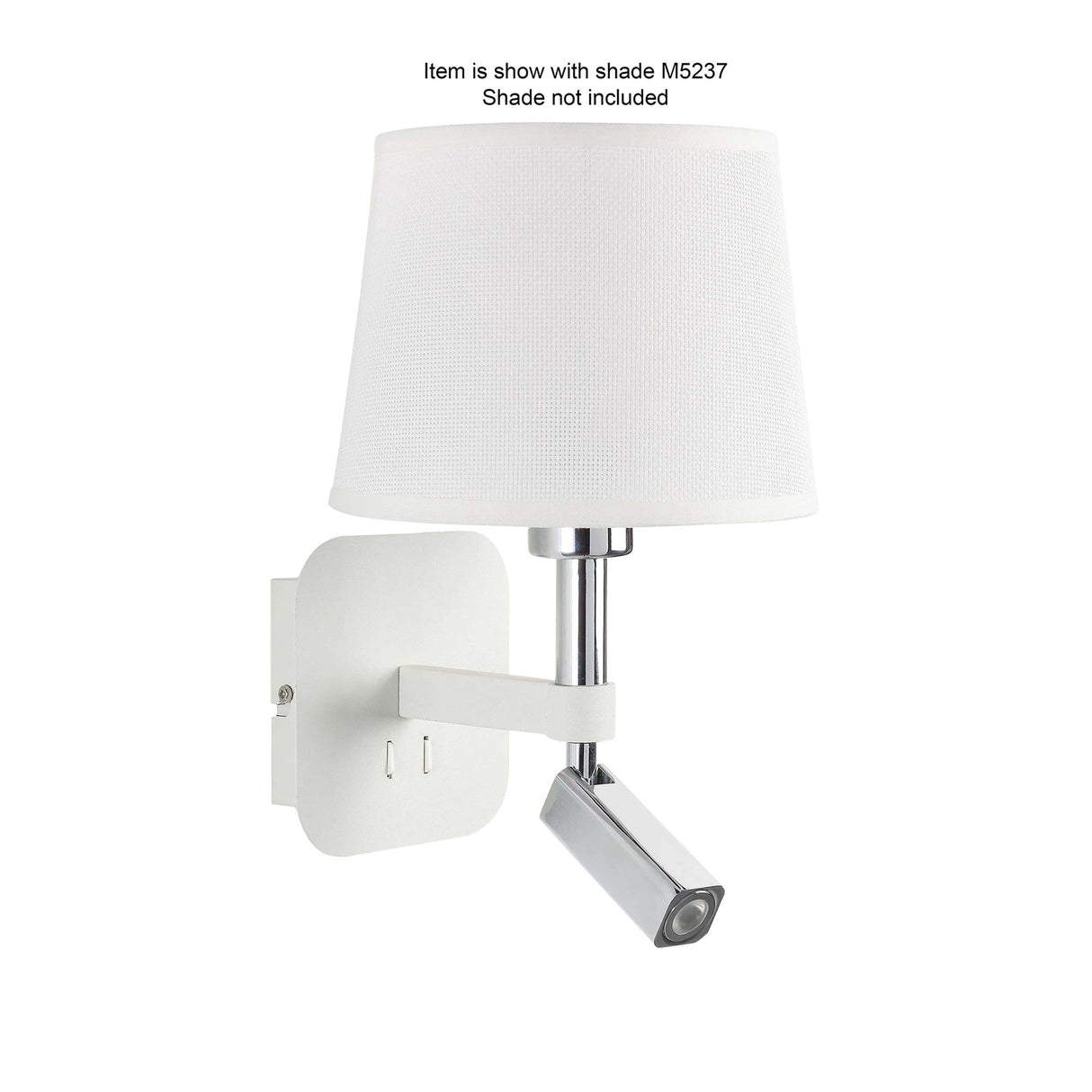 Habana LED Wall/Reading Light - White (Without Shade)