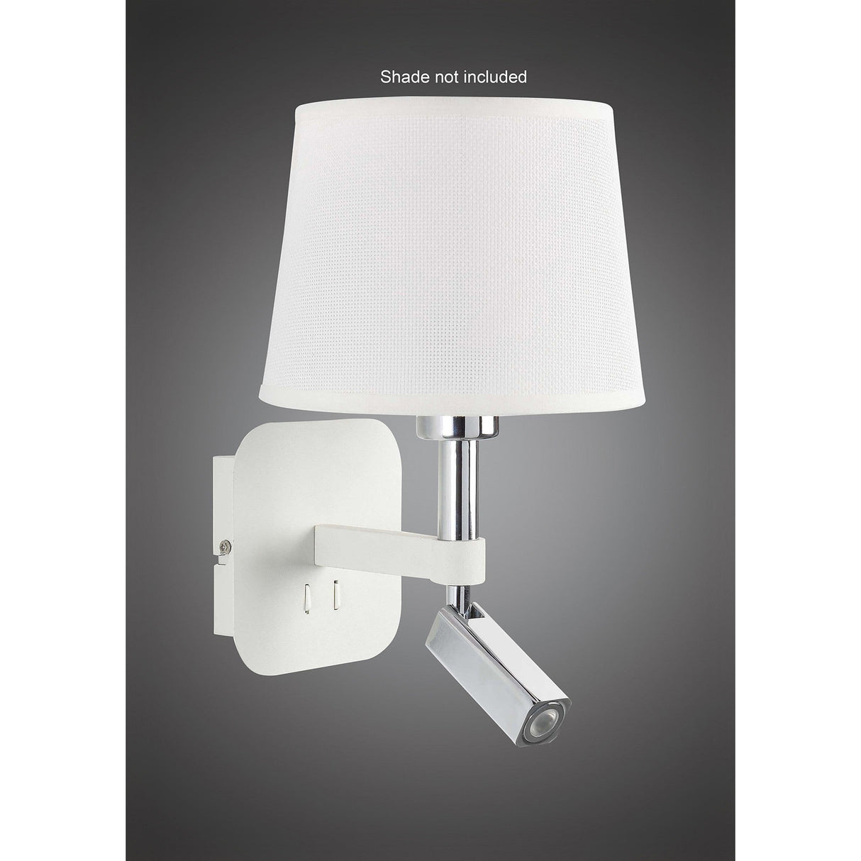 Habana LED Wall/Reading Light - White (Without Shade)