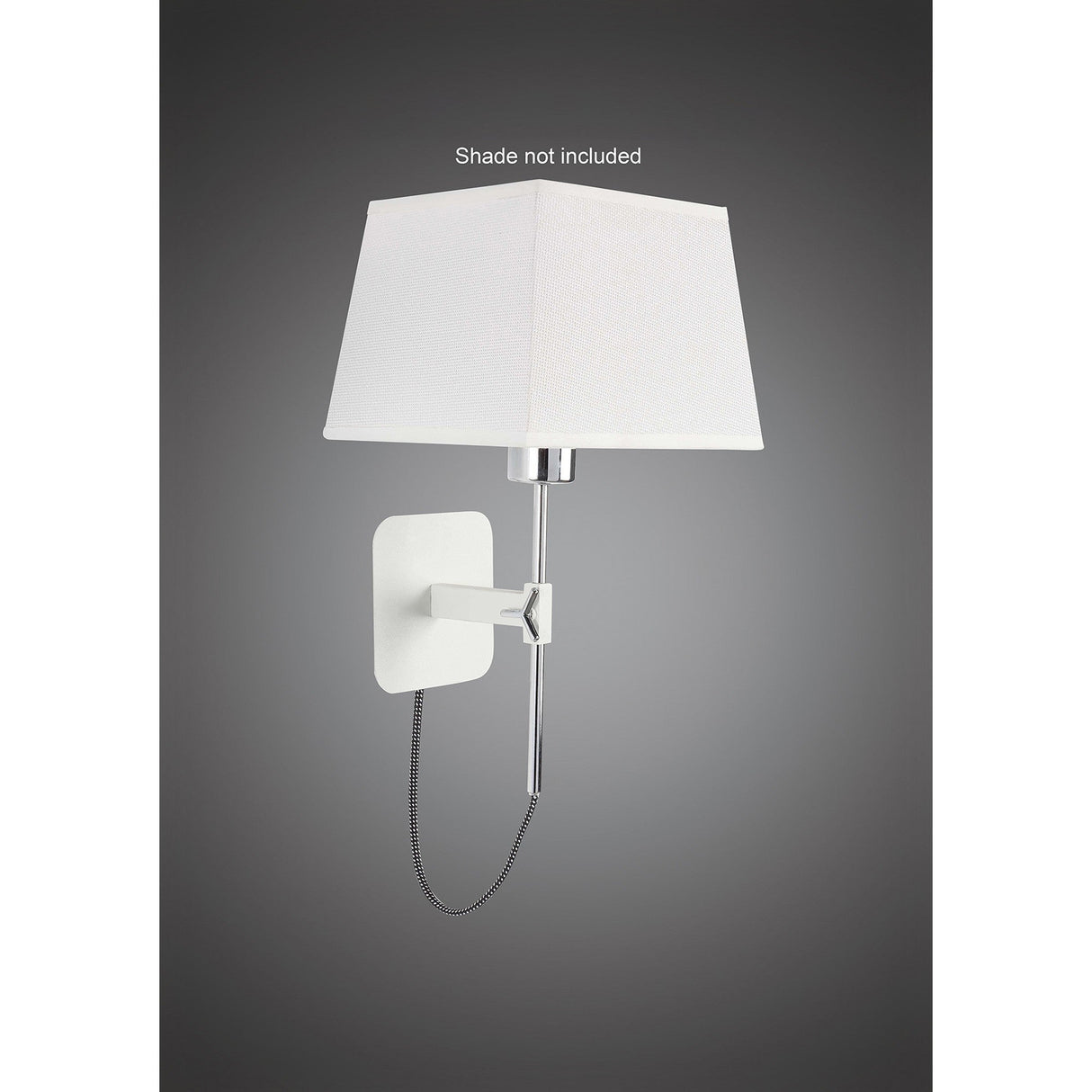 Habana Telescopic 1 Light Wall Light - White/Chrome (Without Shade)