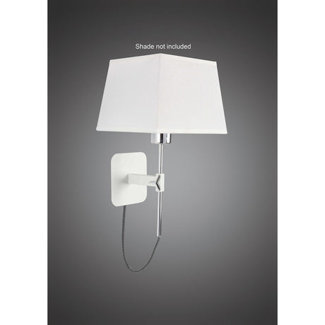Habana Telescopic 1 Light Wall Light - White/Chrome (Without Shade)