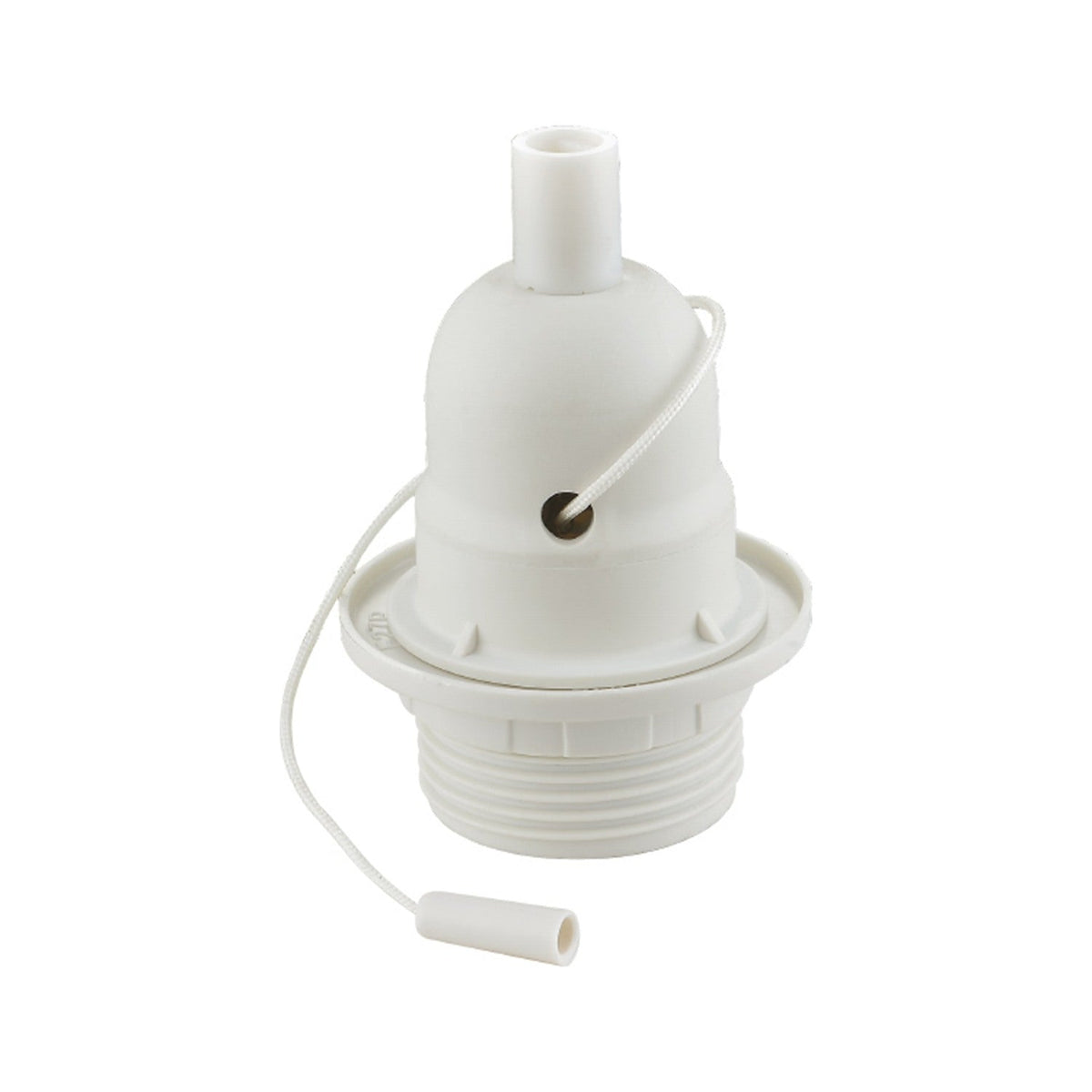 Plastic Socket Cable Switch Lampholder - White