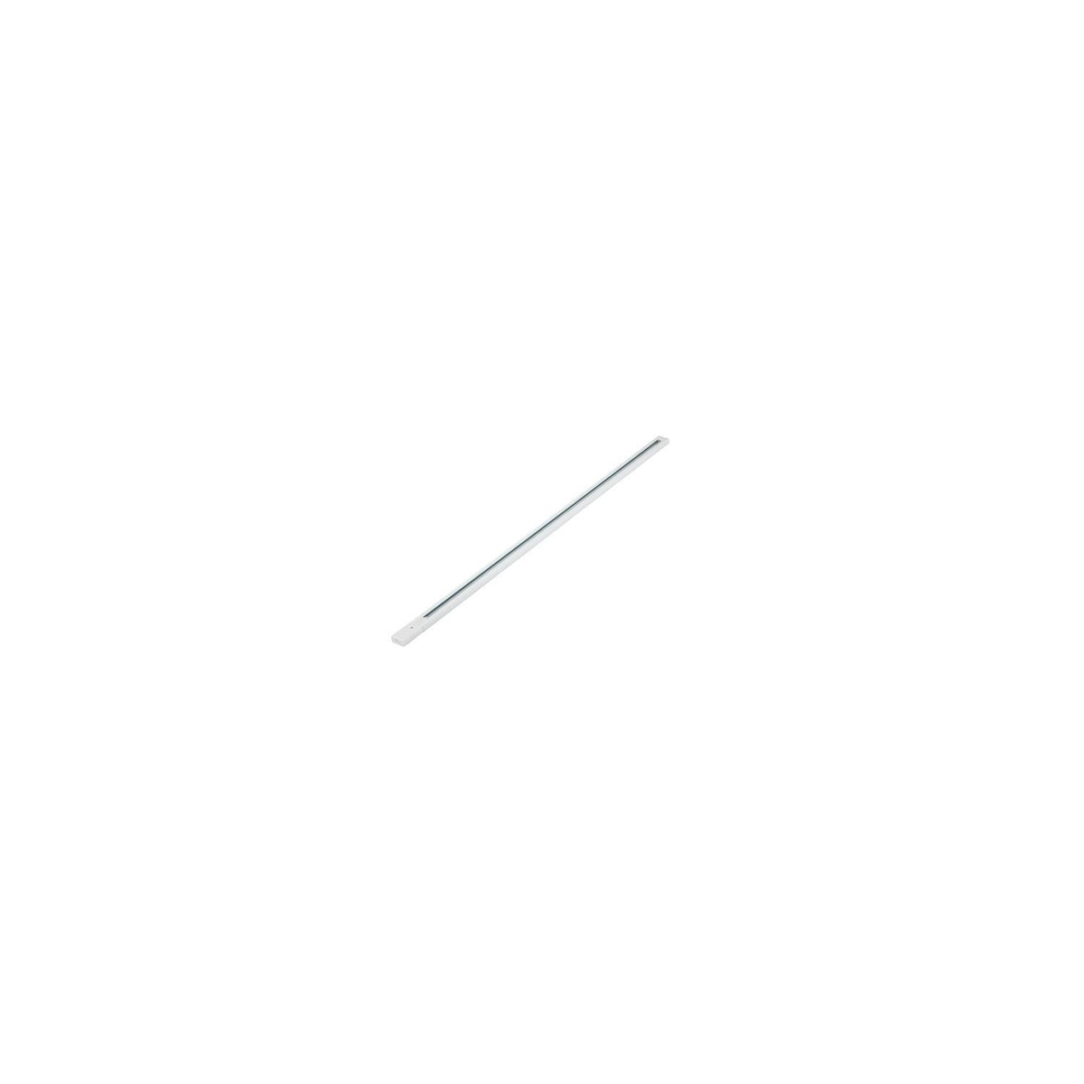 Halo Track Lighting Rail 1.2m in white, a slim straight track with end connection points, shown diagonally on a plain white background.