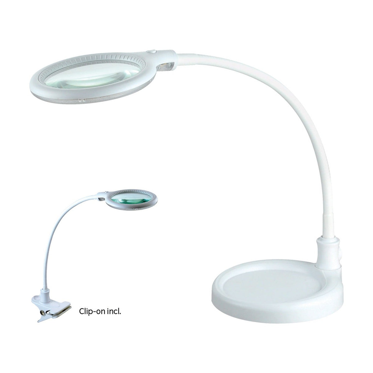 Magni LED Small Magnifying Table Lamp - White