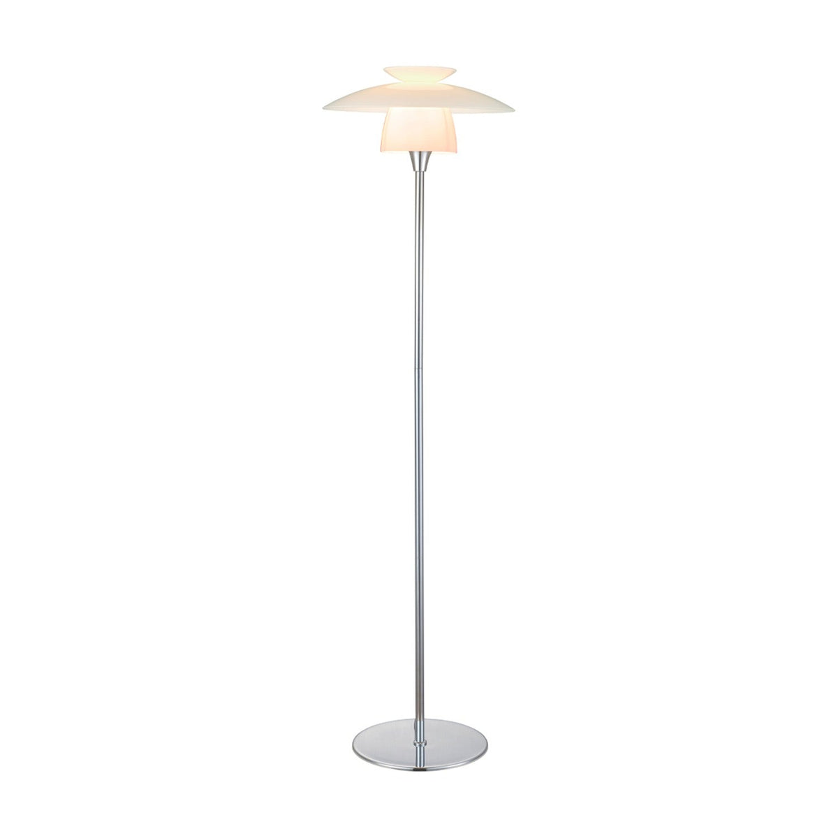 Scandinavia Floor Lamp 40cm - Opal & Chrome