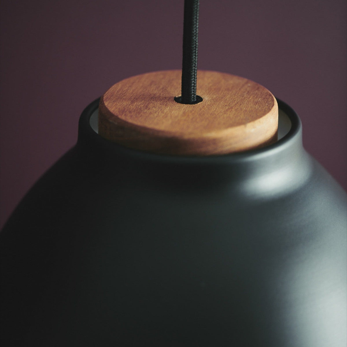 Nivå Level Pendant Light 14cm - Black & Wood